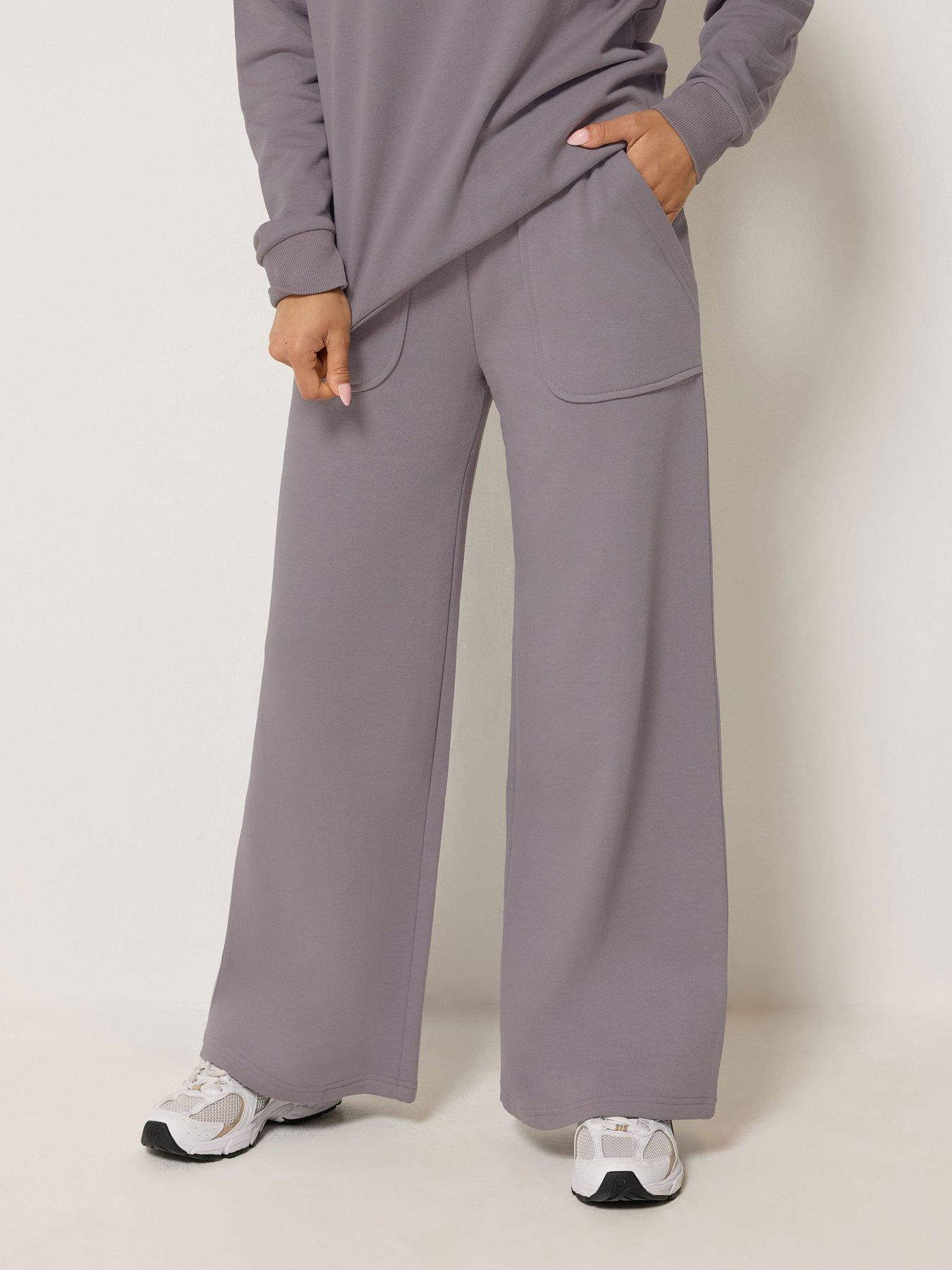 Image 1 of 4 of PixieGirl Petite Patch Pocket Wide Leg Jogger - Purple