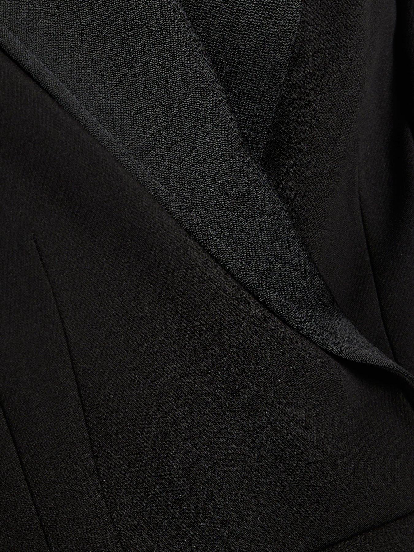 Image 6 of 6 of River Island Short Tux Detail Playsuit