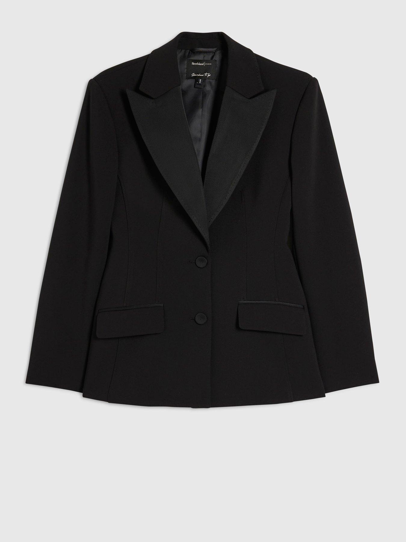 Image 5 of 5 of River Island Tux Detail Ls Blazer
