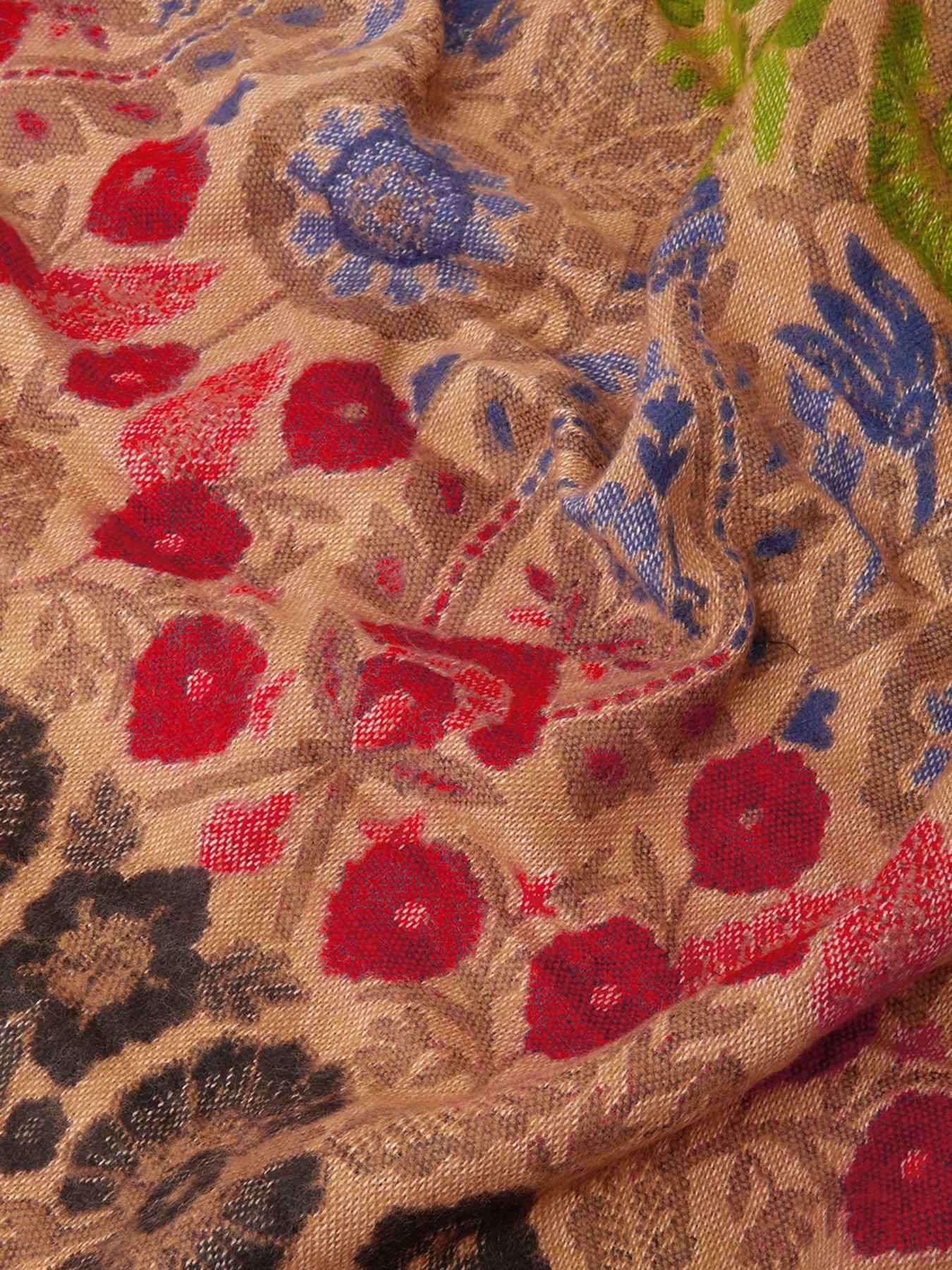 Image 2 of 2 of Accessorize Floral Jacquard Blanket Scarf - Multi