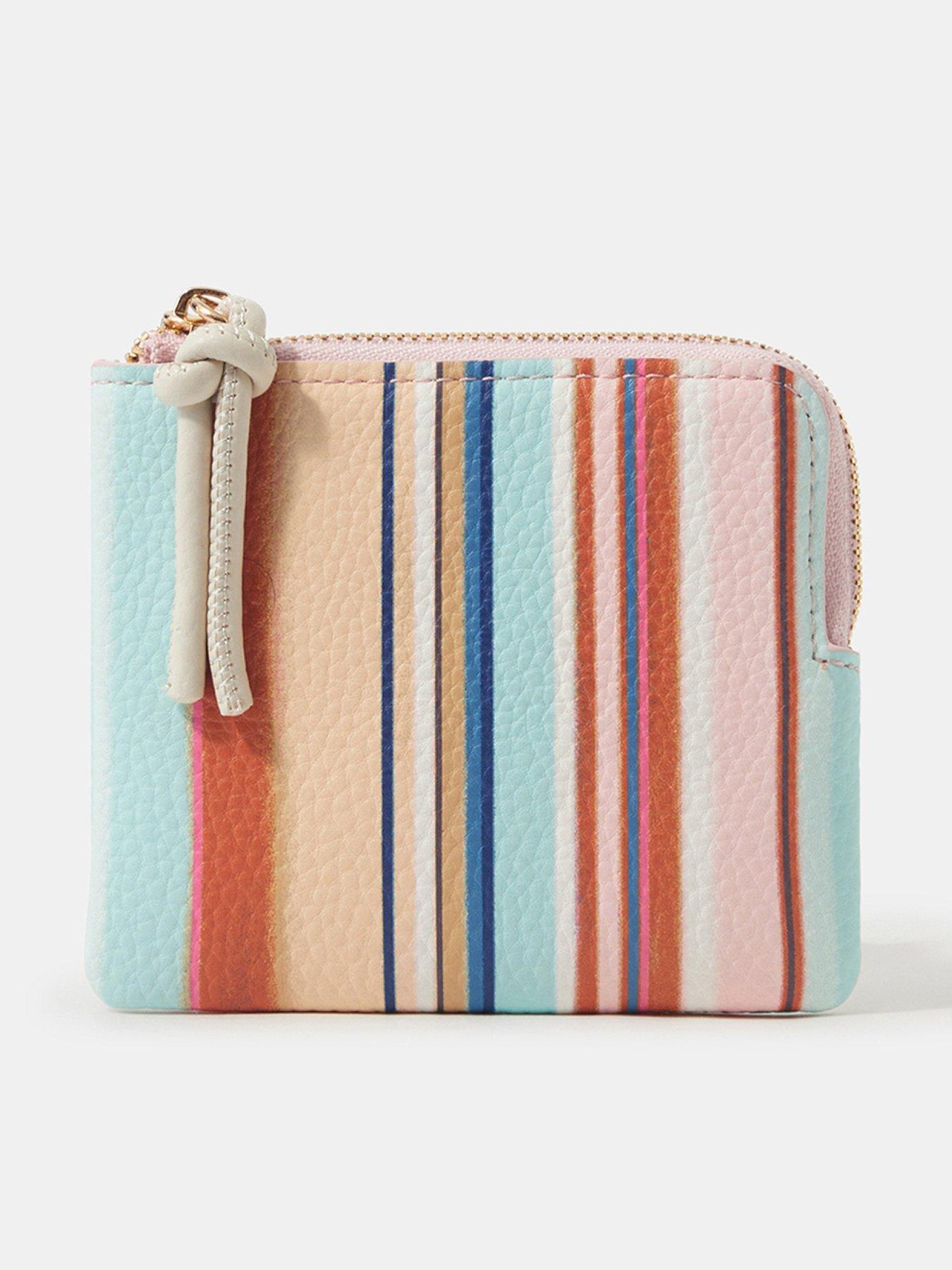 Accessorize Striped Zip Coin Purse - Multi