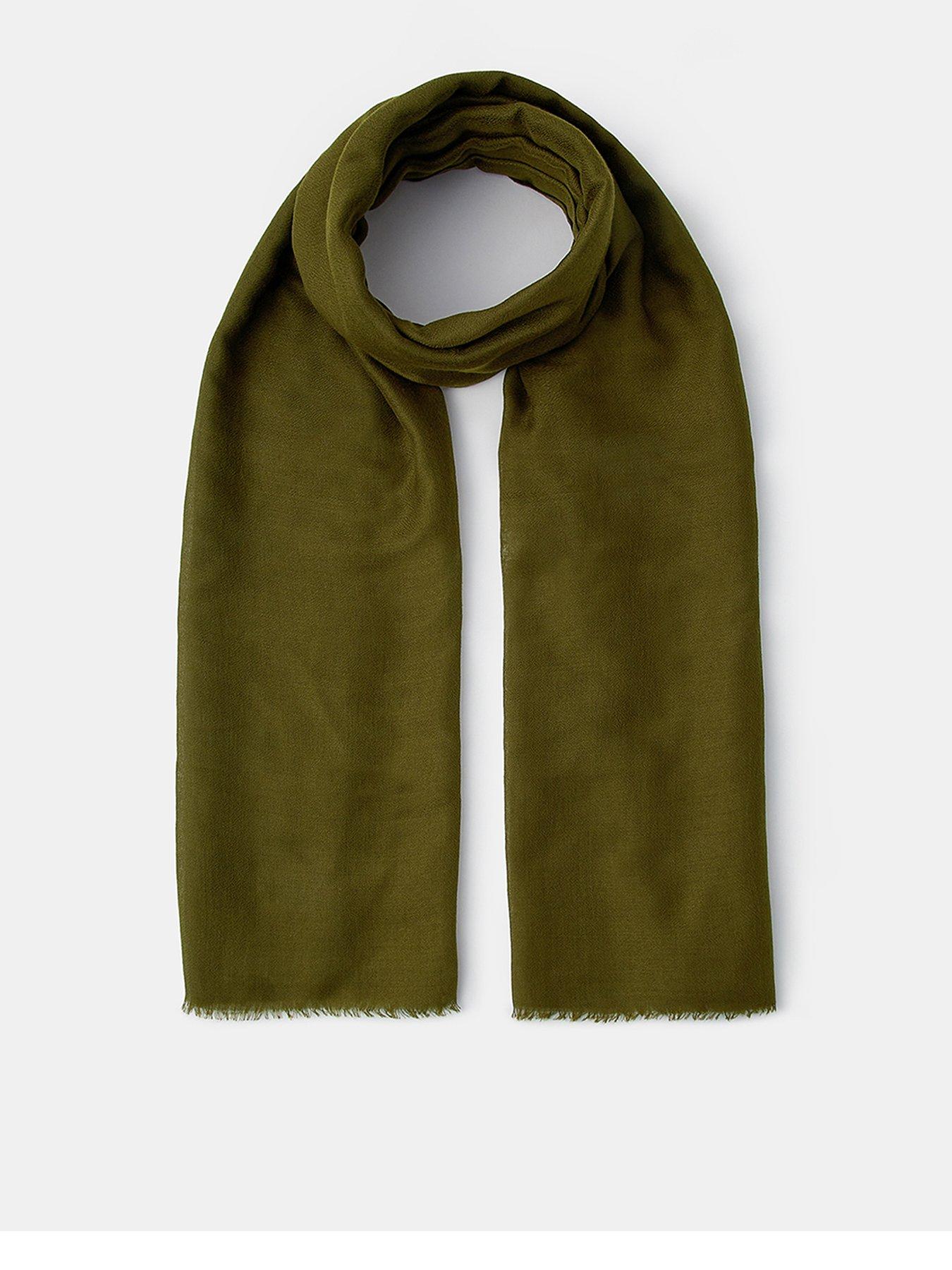 Image 1 of 2 of Accessorize Lightweight Sorrento Scarf - Green
