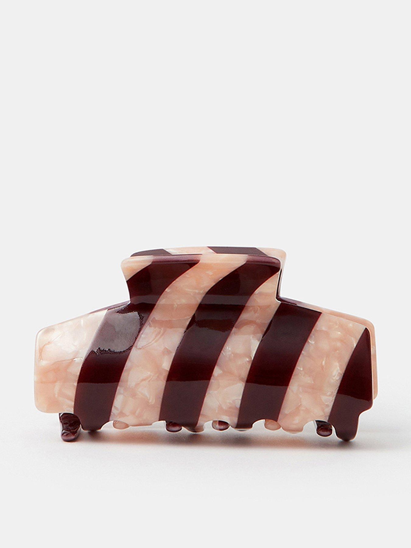 Accessorize Candy Stripe Claw Clip - Red