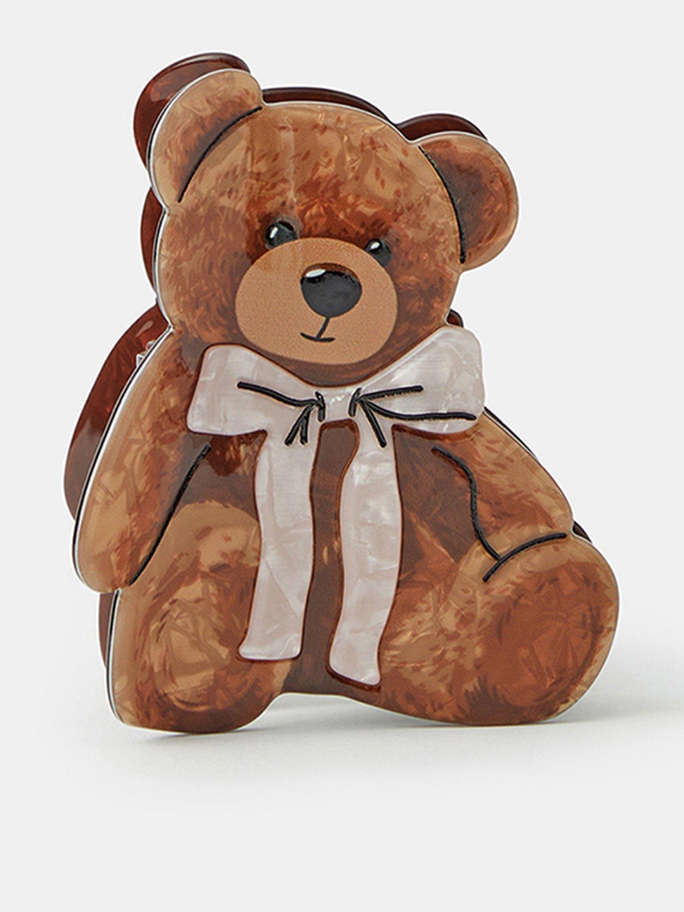 Accessorize Teddy Bear Hair Claw Clip - Brown
