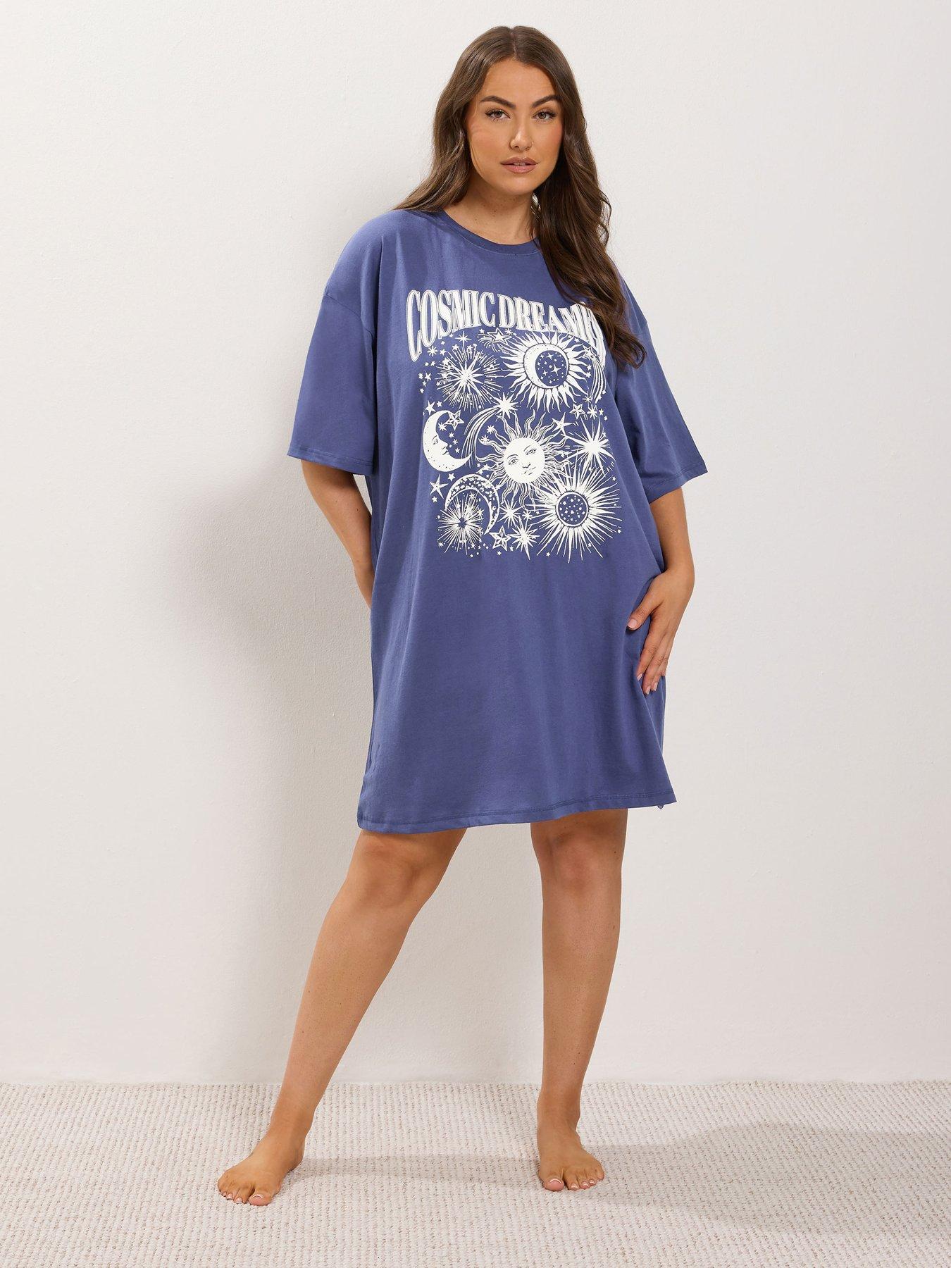 Yours Curve Celestial Sleep T-shirt Nightdress