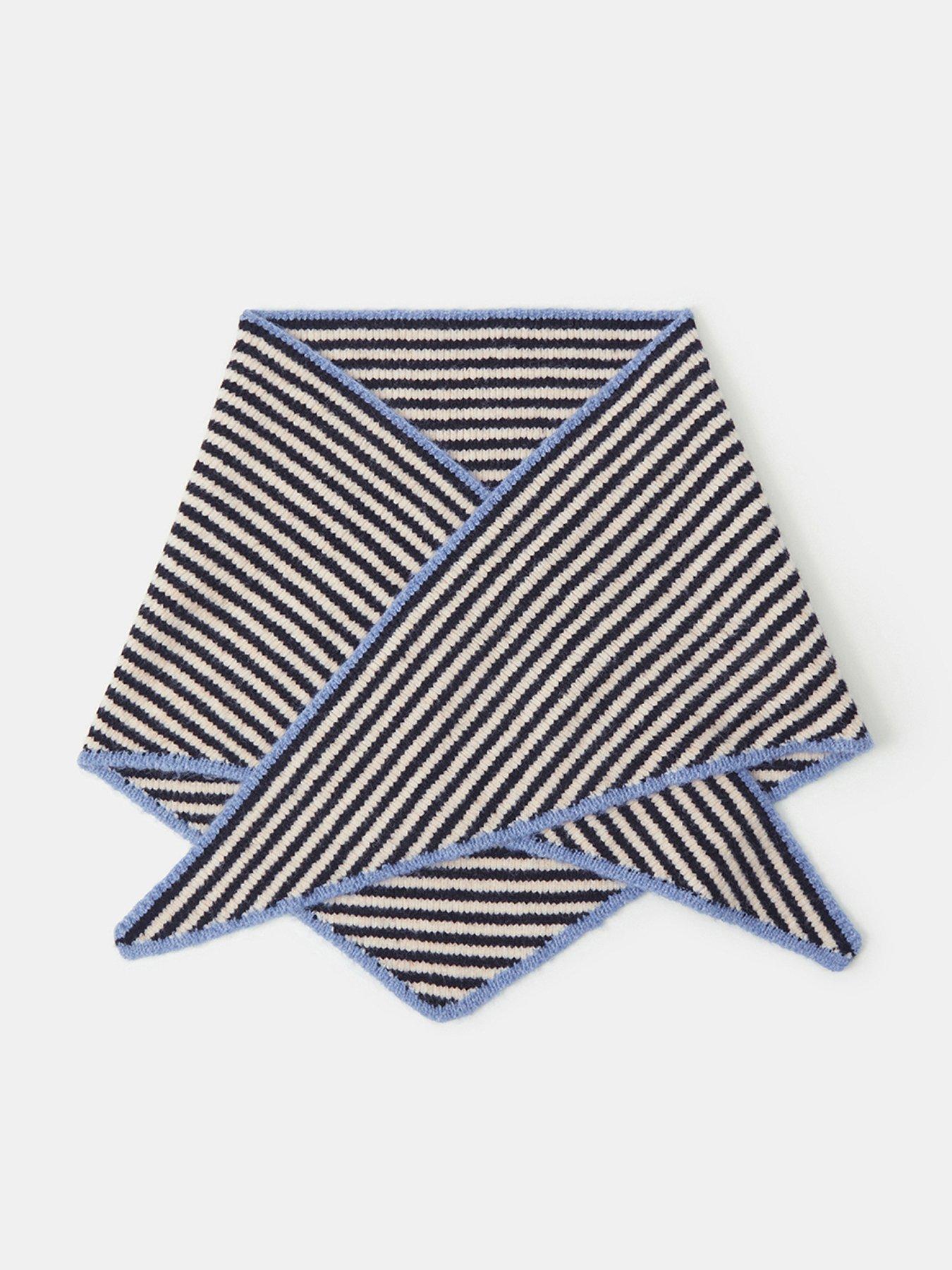 Accessorize Monochrome Striped Triangle Scarf - Multi