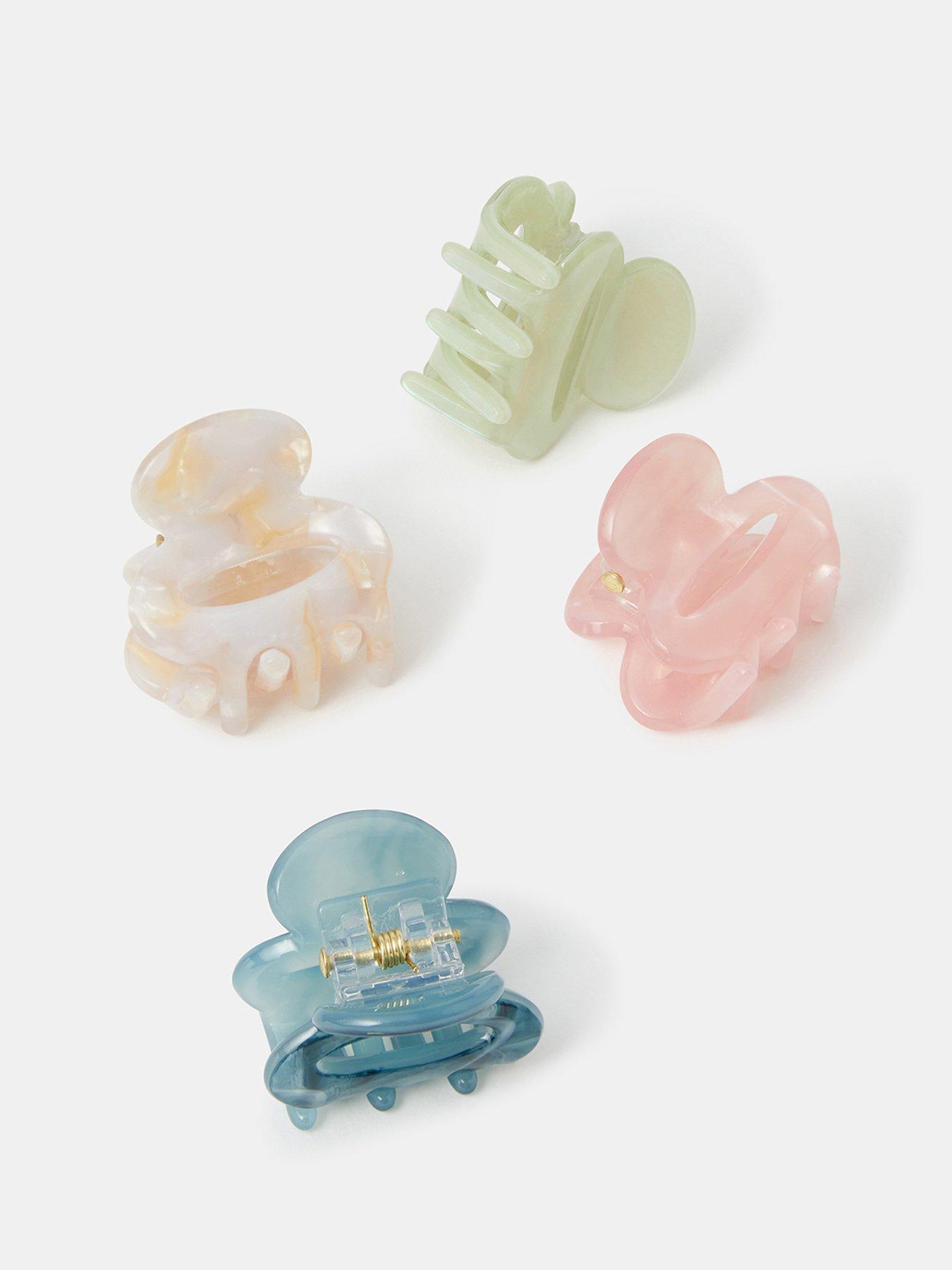 Image 2 of 2 of Accessorize Mini Oval Resin Claw Clip Set 4 Pack - Multi