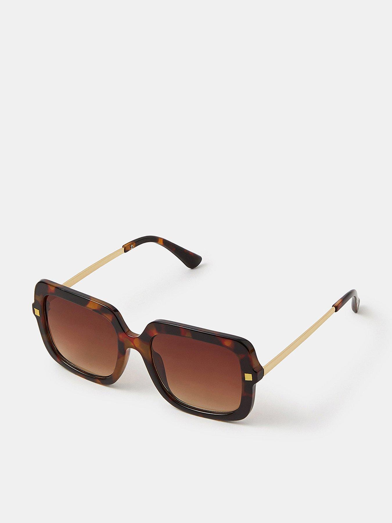 Accessorize Oversized Square Sunglasses - Brown
