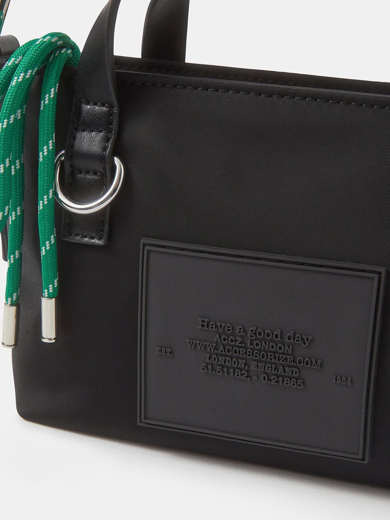Image 4 of 5 of Accessorize Mini Nylon Cross Body Bag - Black