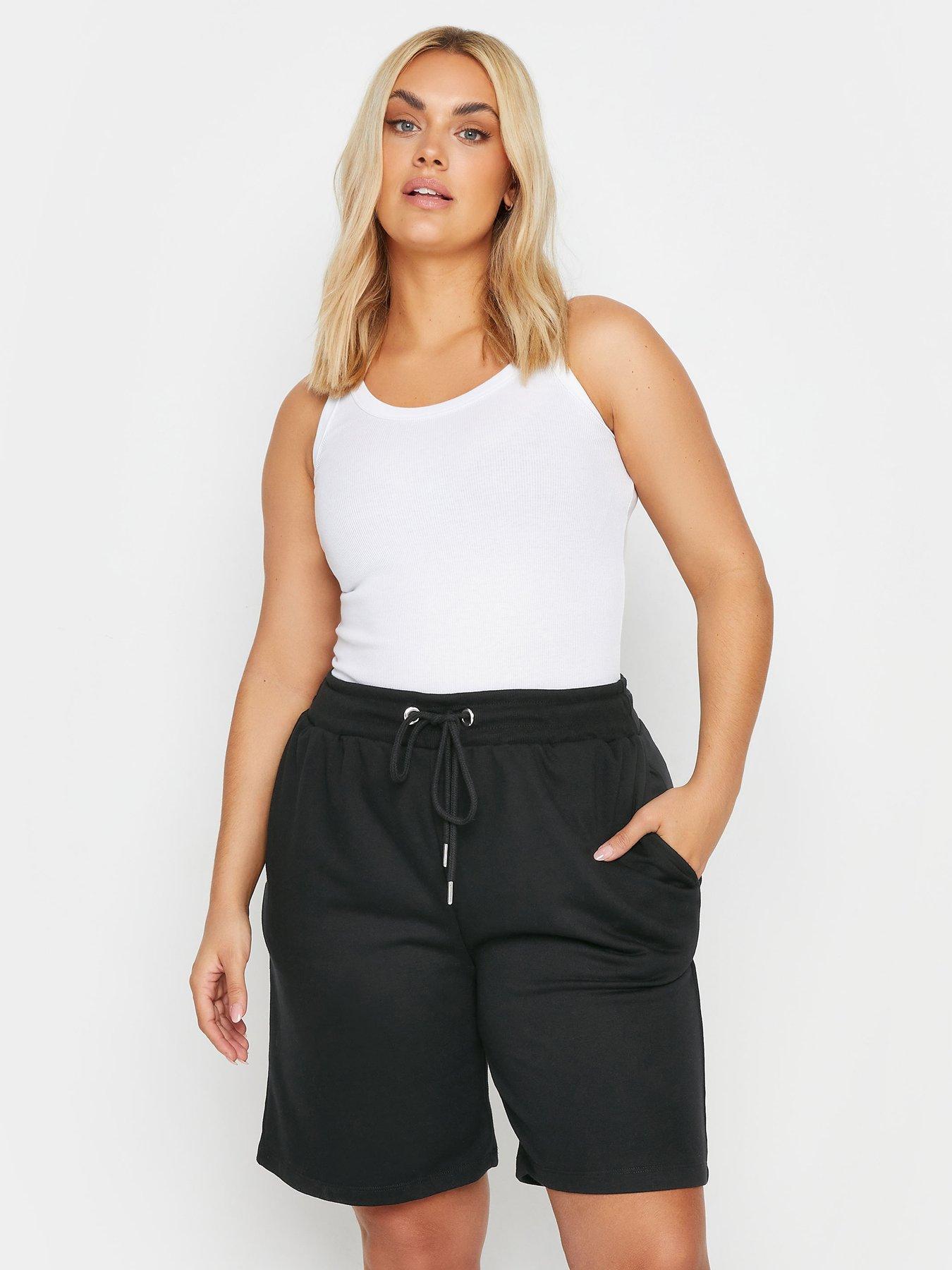 Yours Curve Jogger Shorts - Black