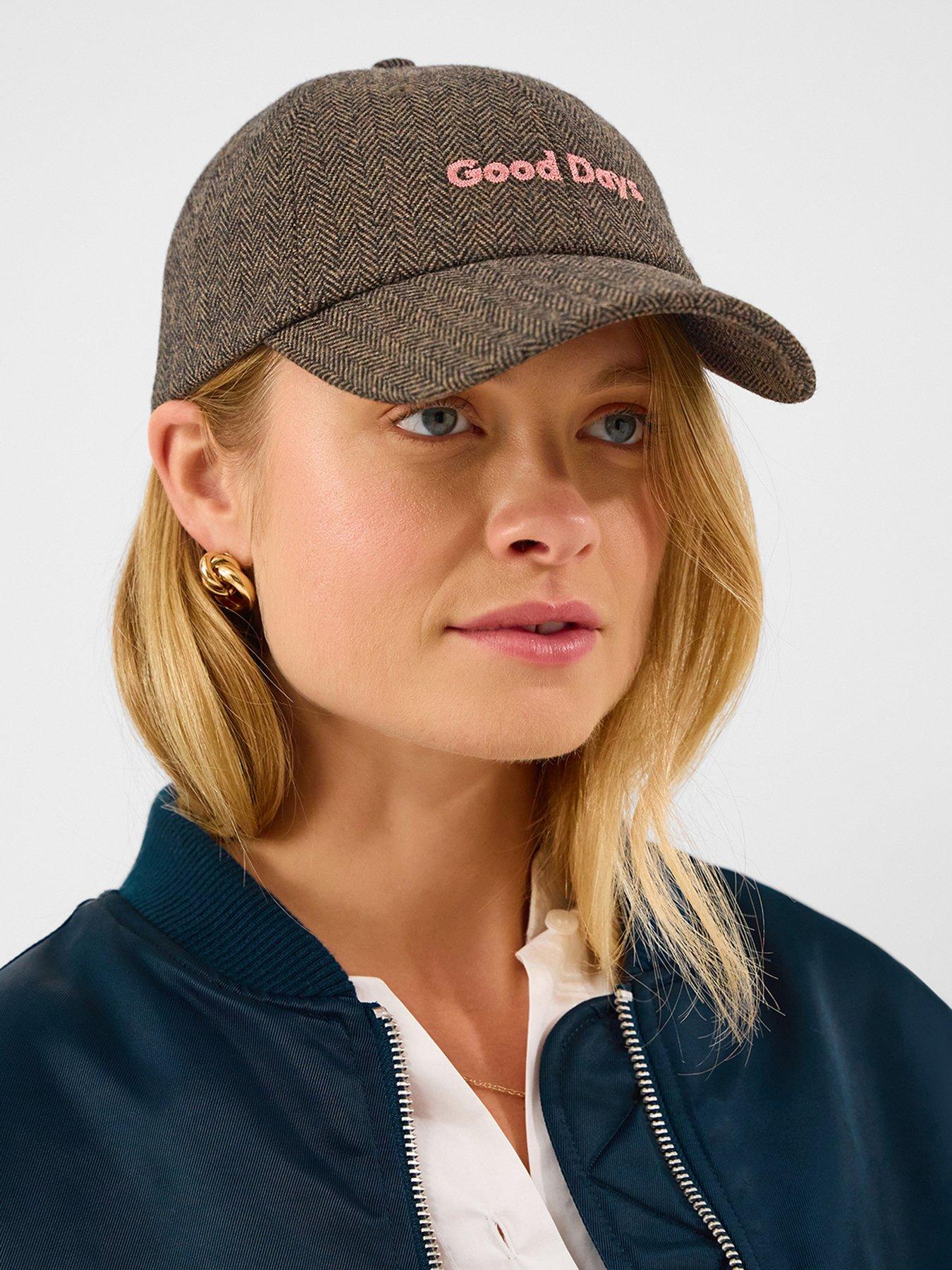 Image 2 of 4 of Accessorize Herringbone Good Days Baseball Cap - Brown