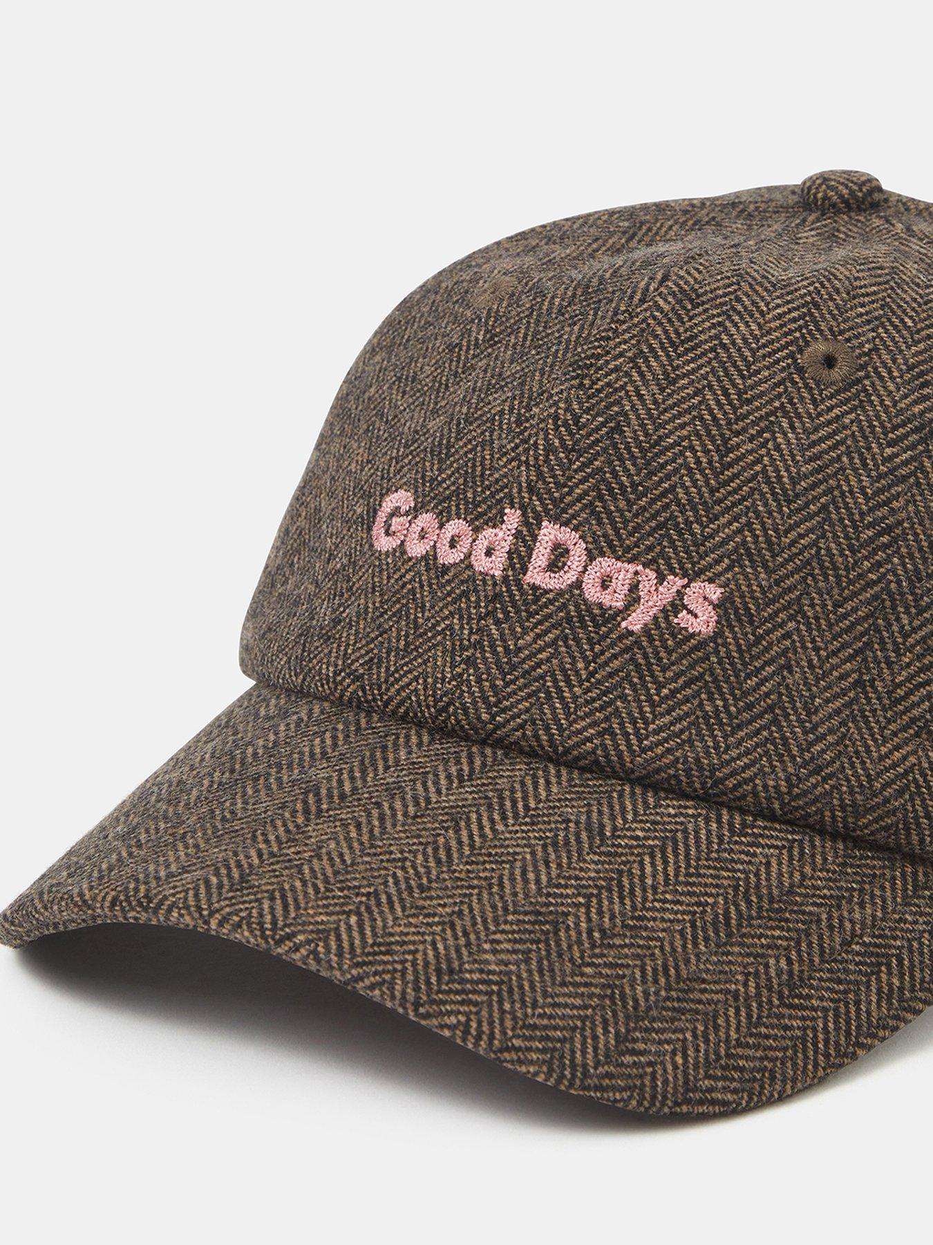 Image 4 of 4 of Accessorize Herringbone Good Days Baseball Cap - Brown