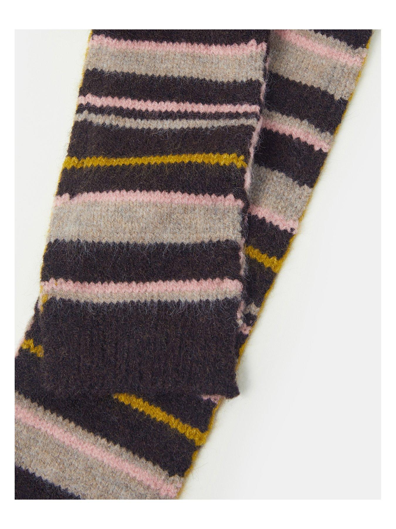 Image 2 of 2 of Accessorize Striped Knit Skinny Scarf - Multi