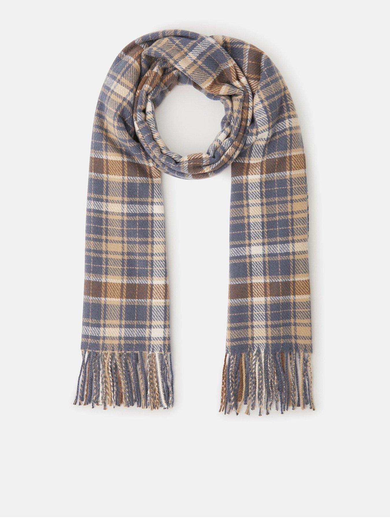 Image 1 of 2 of Accessorize Marley Checked Blanket Scarf - Blue
