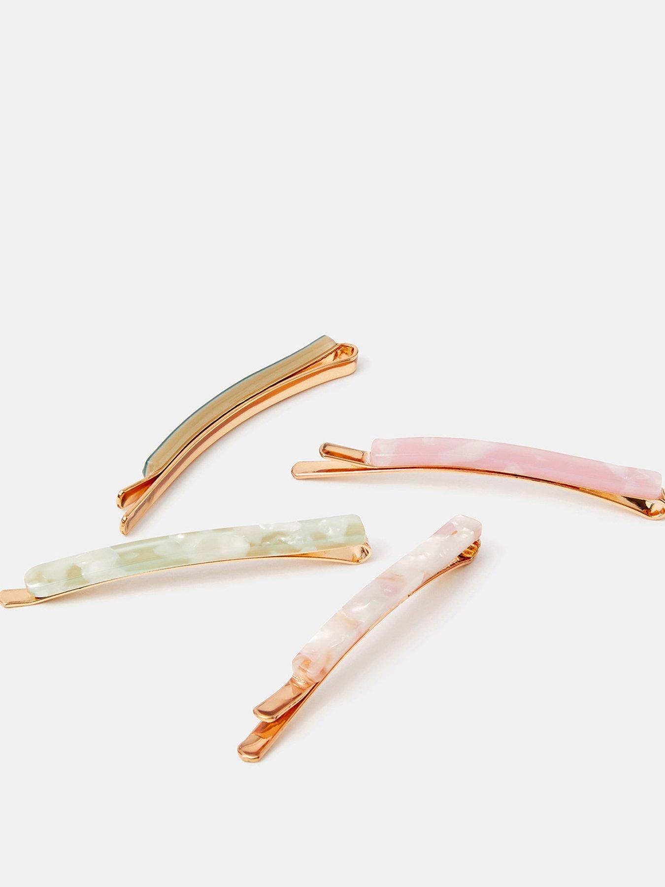 Image 2 of 2 of Accessorize Resin Hair Slide Set 4 Pack - Multi