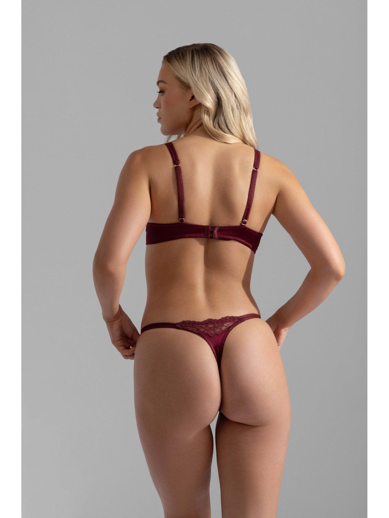 Image 2 of 4 of DORINA Origins Shiny Microfibre Thong - Red