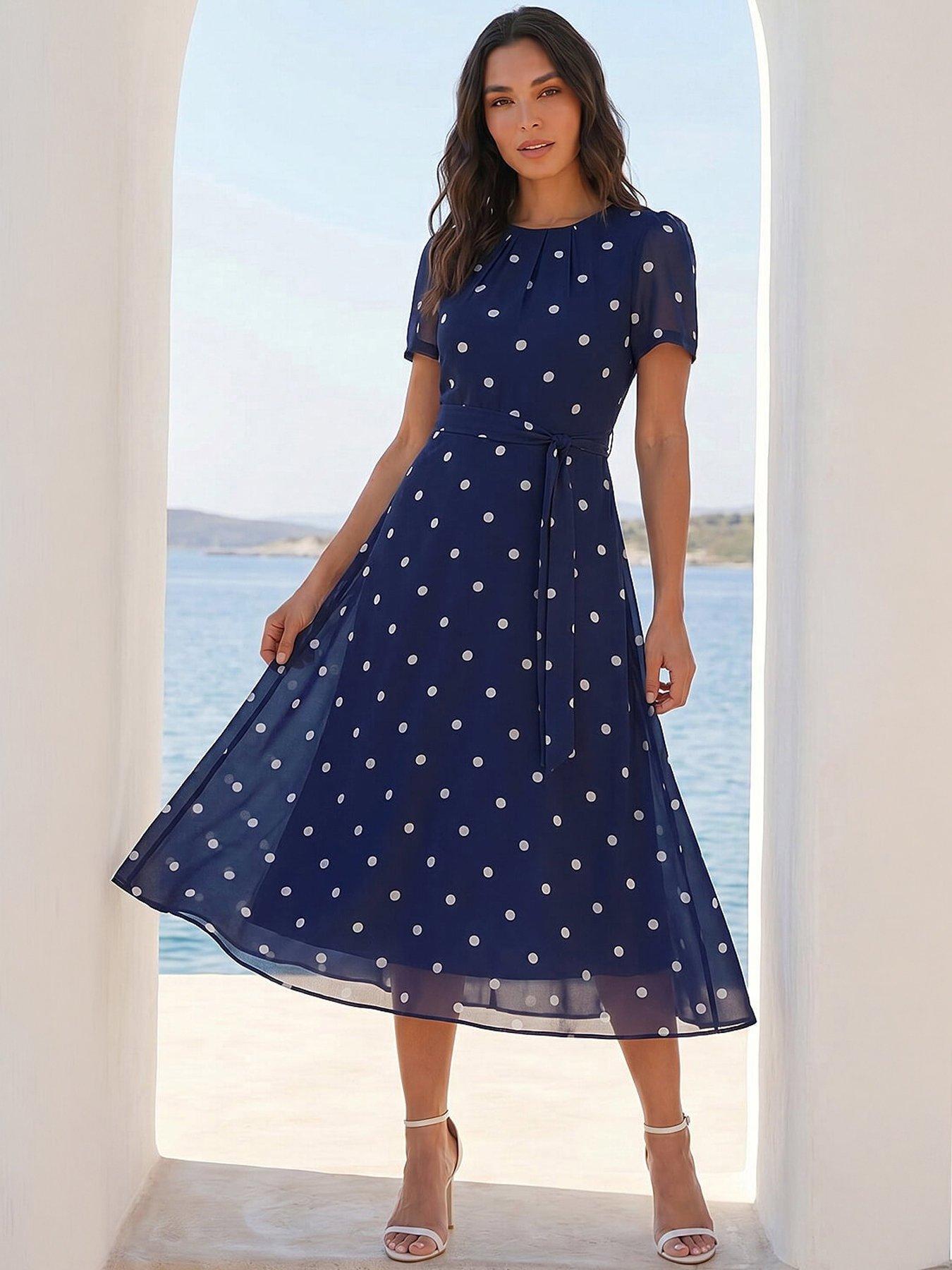 Roman Spot Fit  &  Flare Dress