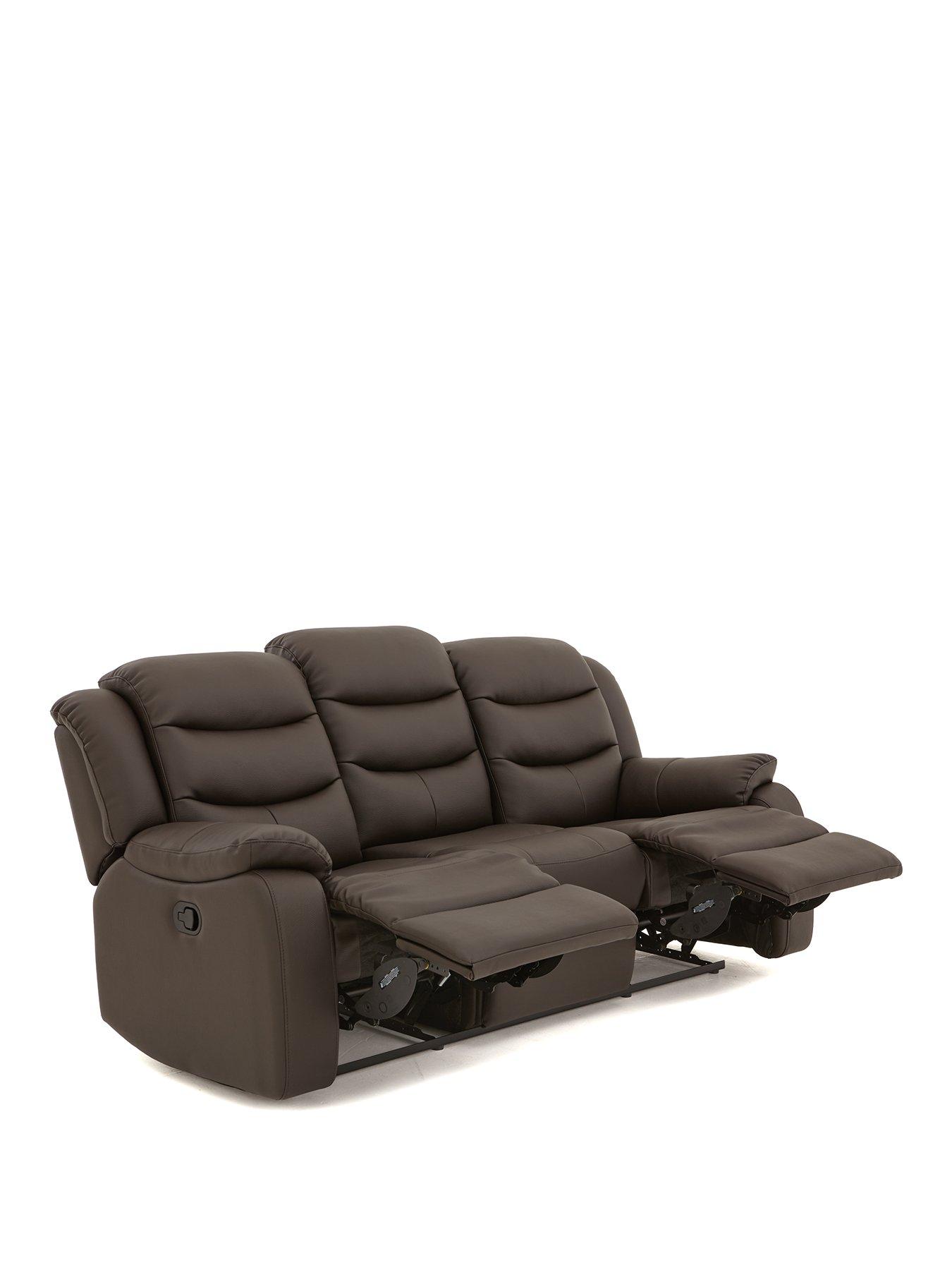 Image 2 of 7 of The Very Collection Rothbury Faux Leather 3 Seater + Armchair Set (Buy &amp; SAVE!)