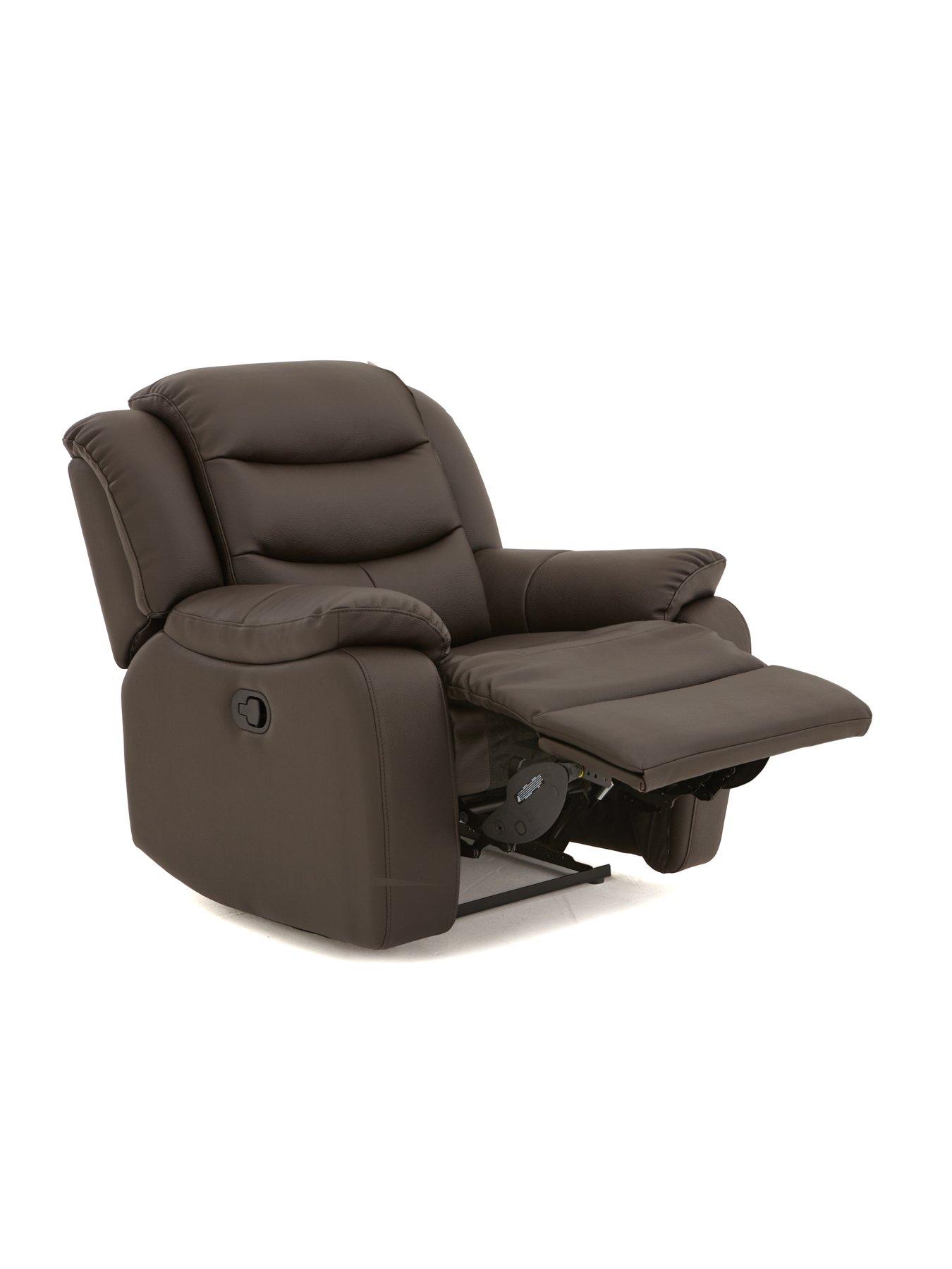 Image 3 of 7 of The Very Collection Rothbury Faux Leather 3 Seater + Armchair Set (Buy &amp; SAVE!)