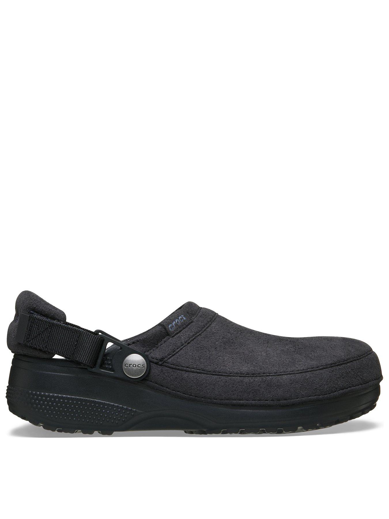Image 1 of 7 of Crocs Mens Classic Crafted Vegan Suede Clog - Black