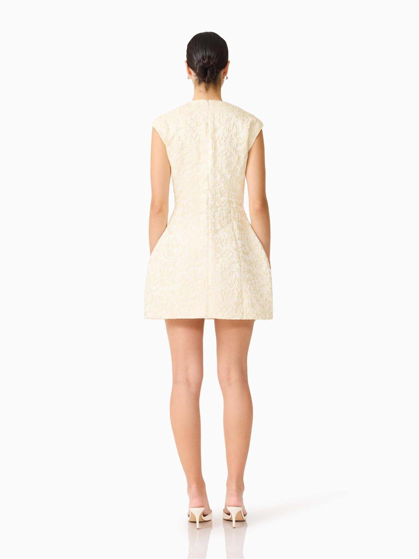 Image 2 of 6 of Curaae Fleuris Mini Dress - Yellow
