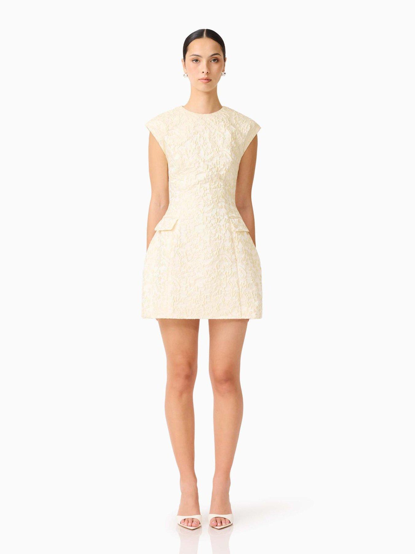 Image 3 of 6 of Curaae Fleuris Mini Dress - Yellow