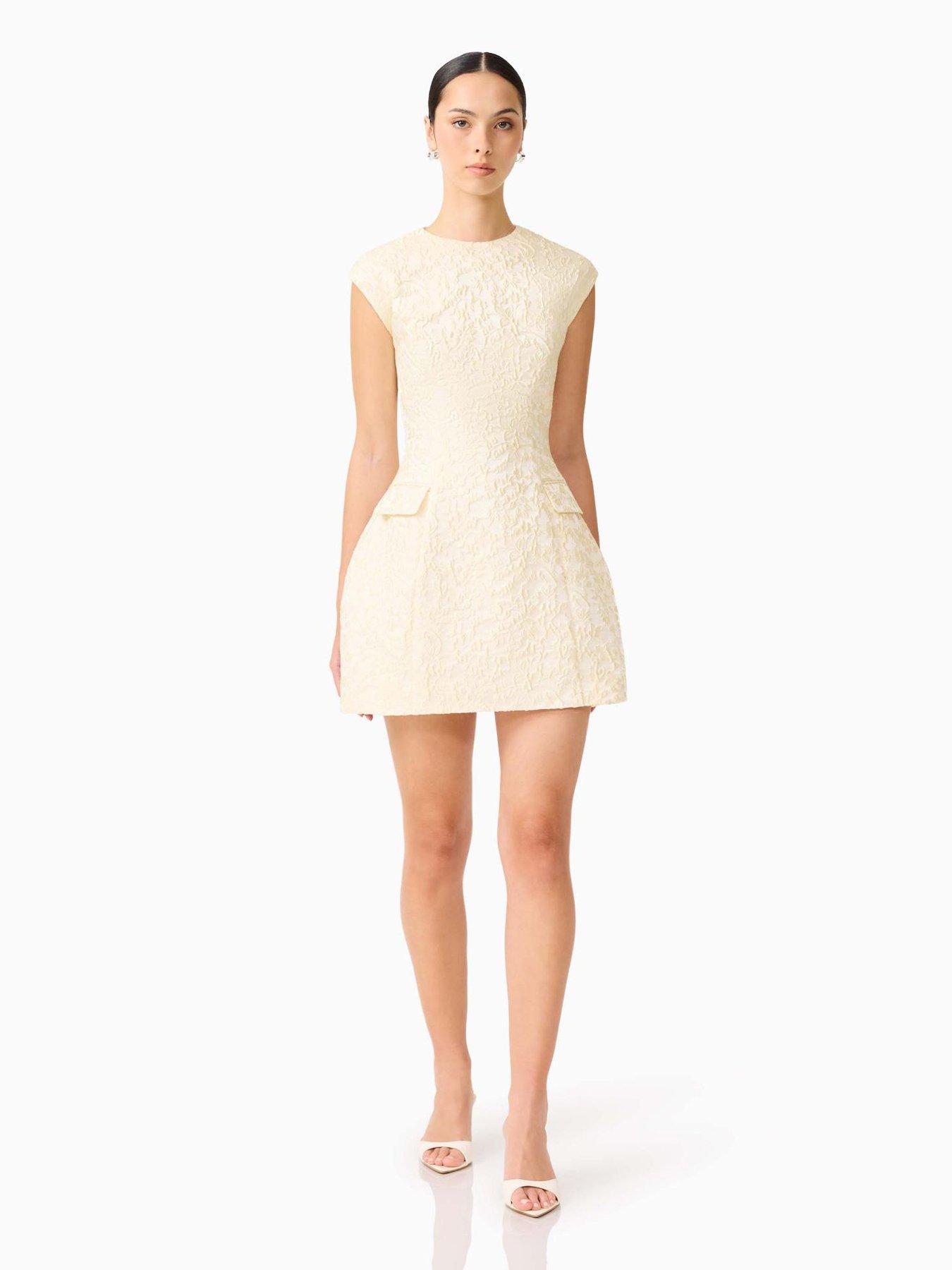 Image 4 of 6 of Curaae Fleuris Mini Dress - Yellow