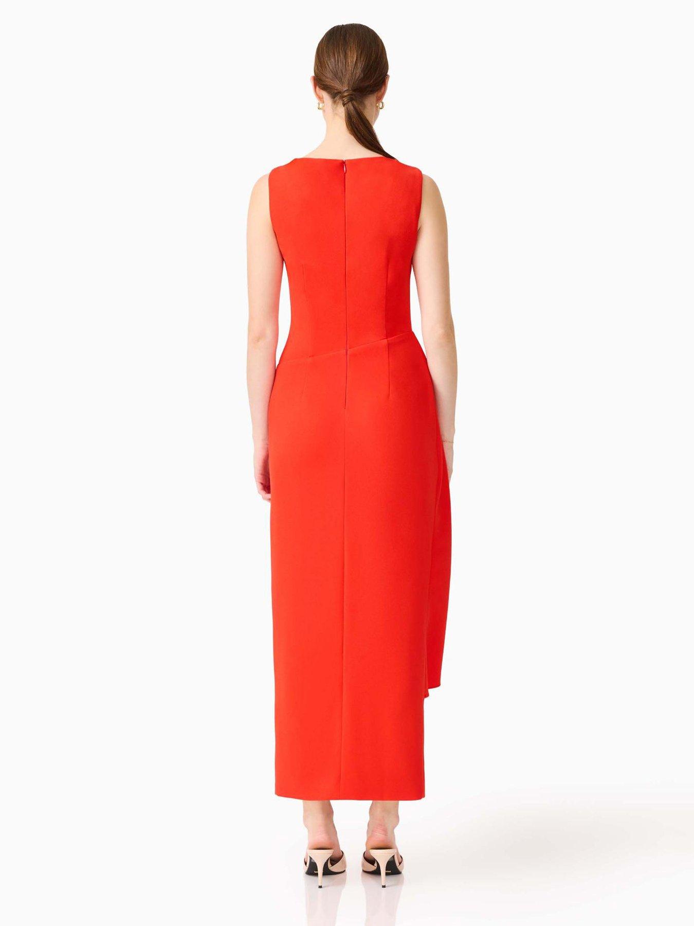 Image 2 of 6 of Curaae Anaelle Maxi Dress - Red