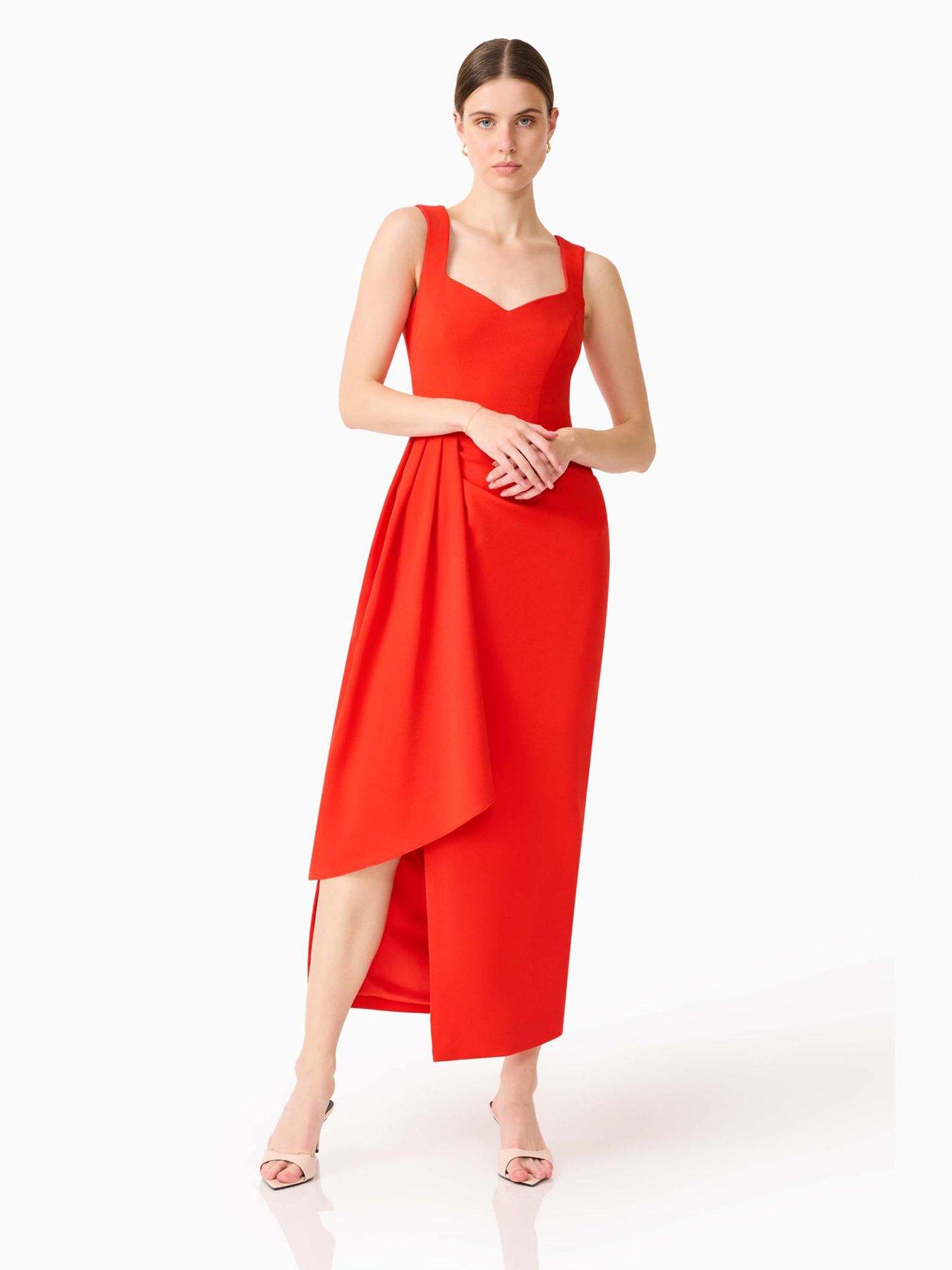 Image 4 of 6 of Curaae Anaelle Maxi Dress - Red