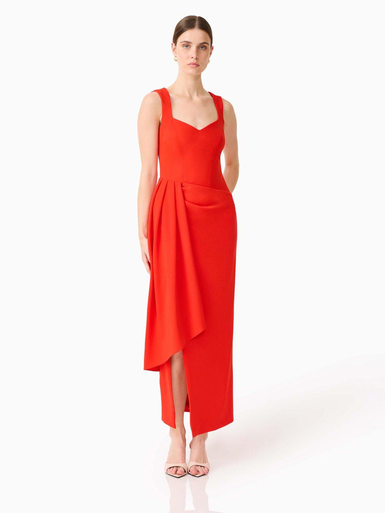 Image 5 of 6 of Curaae Anaelle Maxi Dress - Red