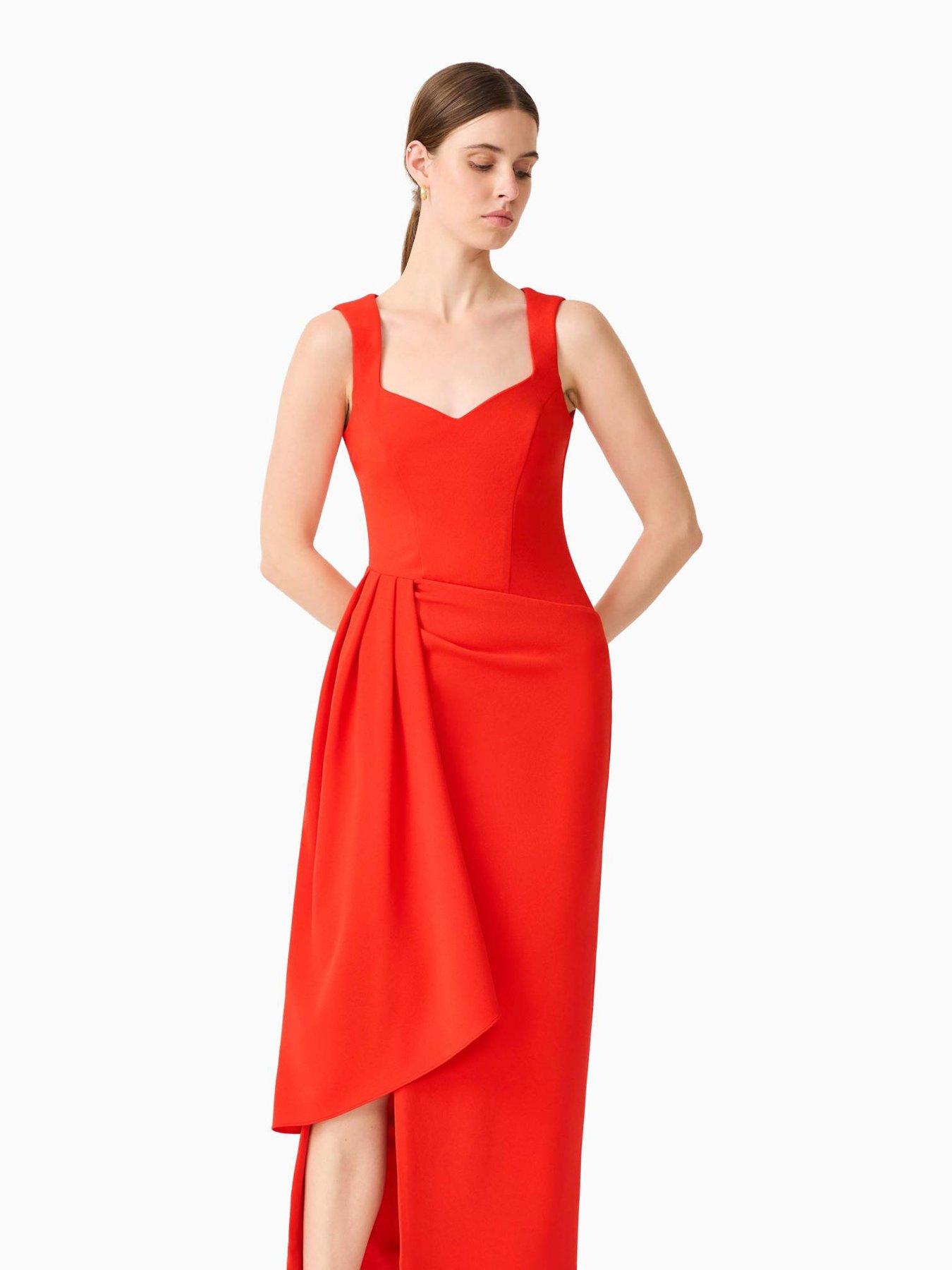Image 6 of 6 of Curaae Anaelle Maxi Dress - Red