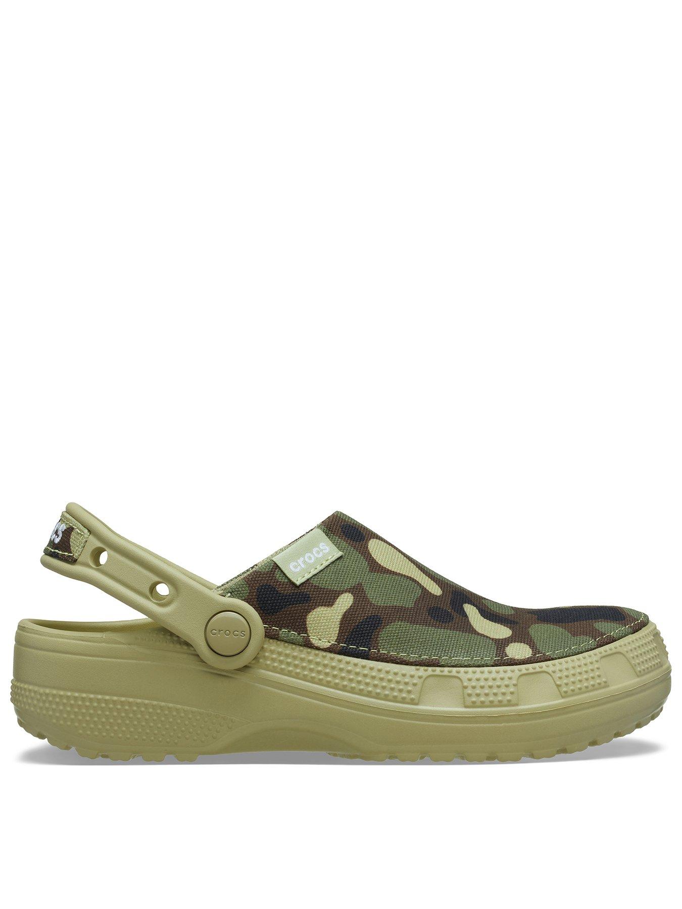 Crocs Classic Crafted Camo Clog Sandal - Green