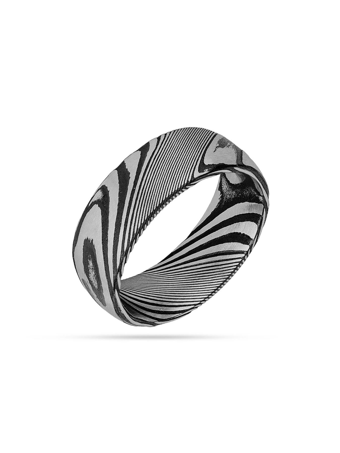 Image 3 of 6 of The Love Collection Damascus steel ring