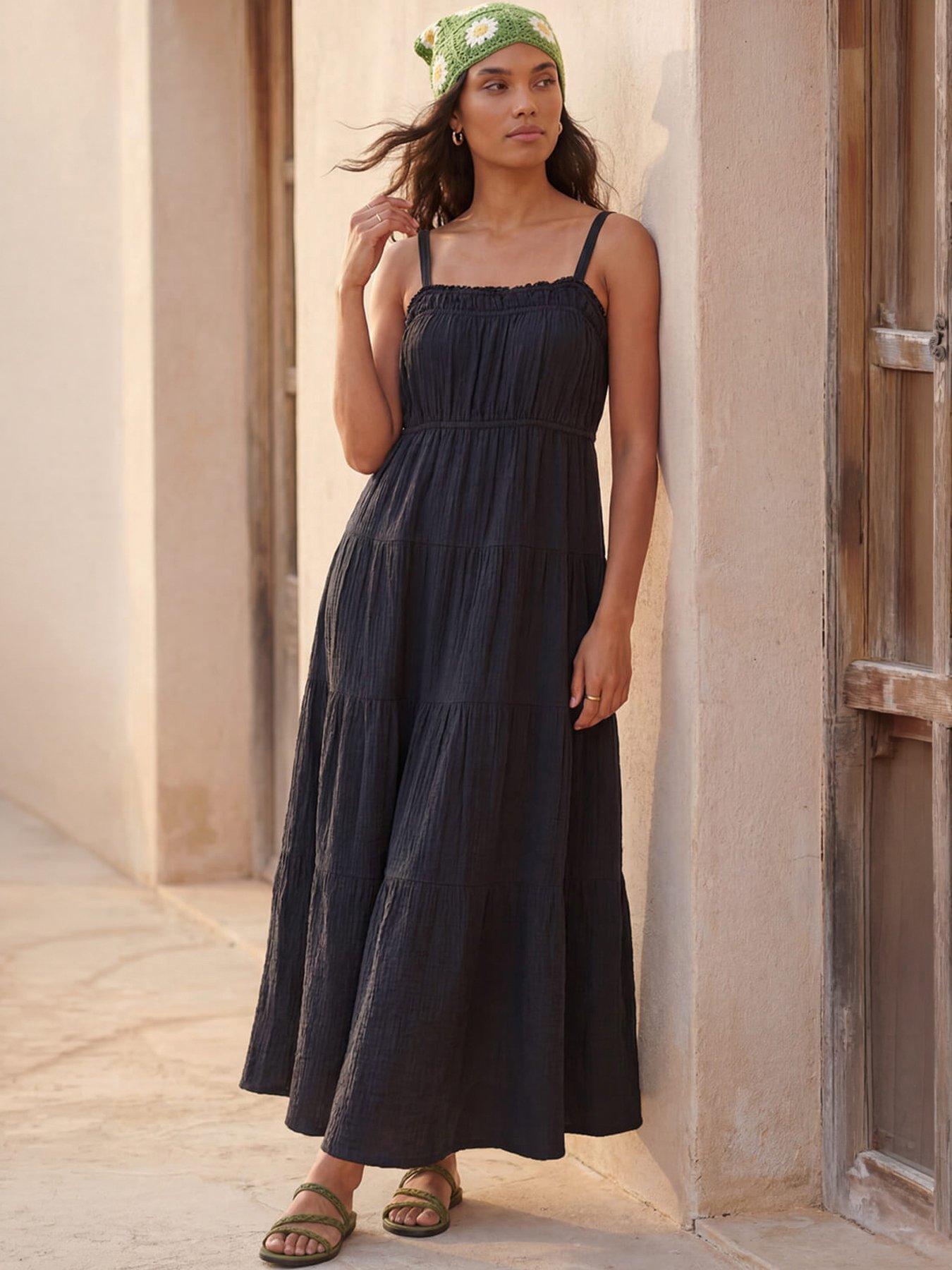 Roman Strappy Tiered Maxi Dress