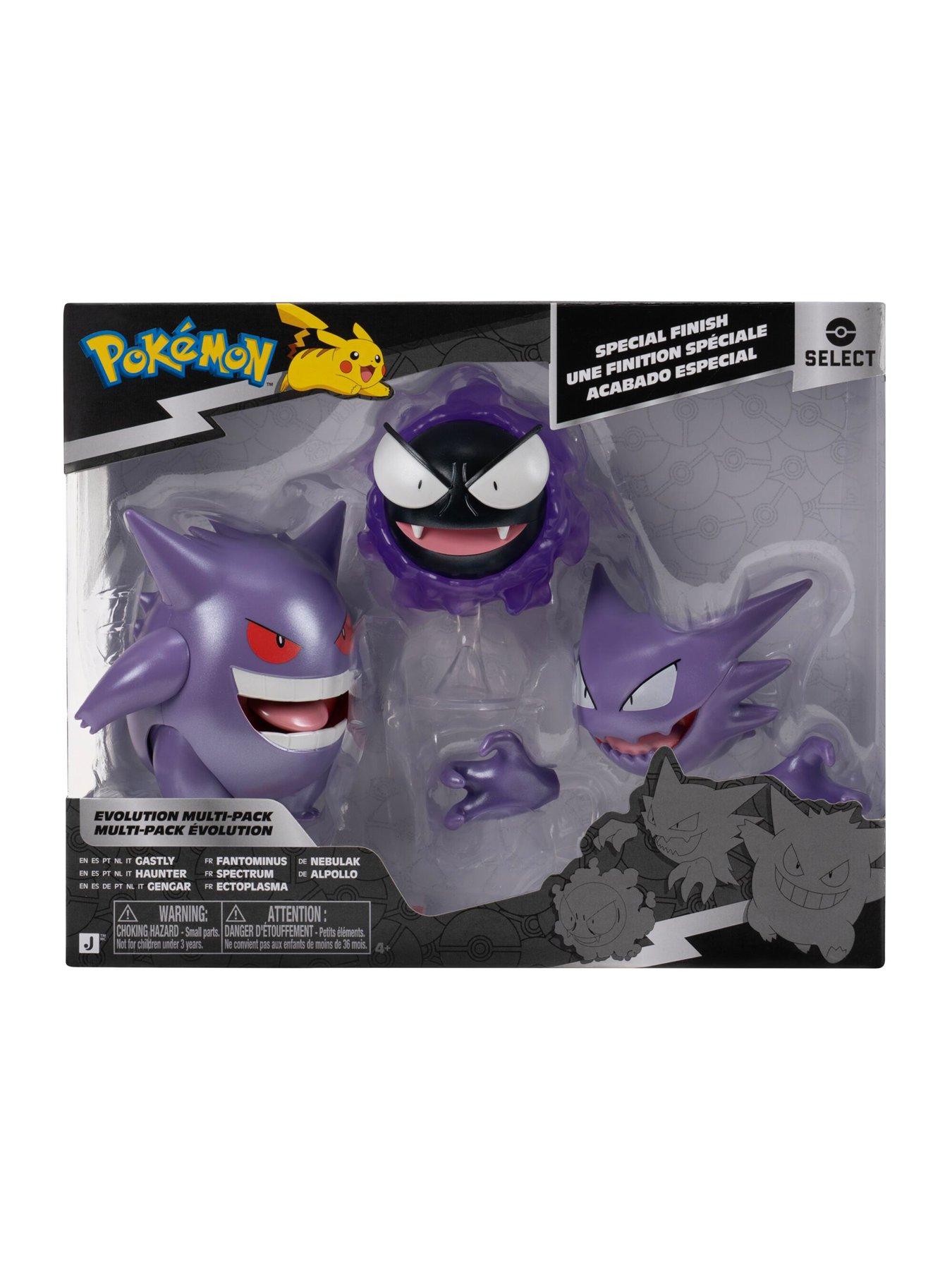 Image 6 of 6 of Pokemon Pok&eacute;mon Select Evolution Three Figure Set: Gastly, Haunter &amp; Gengar