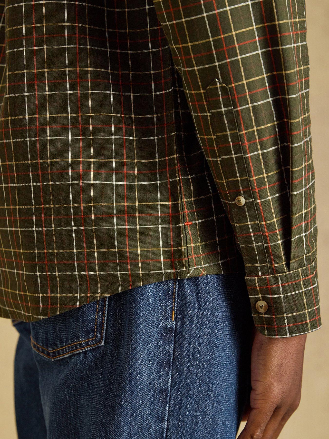 Image 6 of 7 of Joules Joules Oxford Check Classic Fit Long Sleeve Shirt- Green