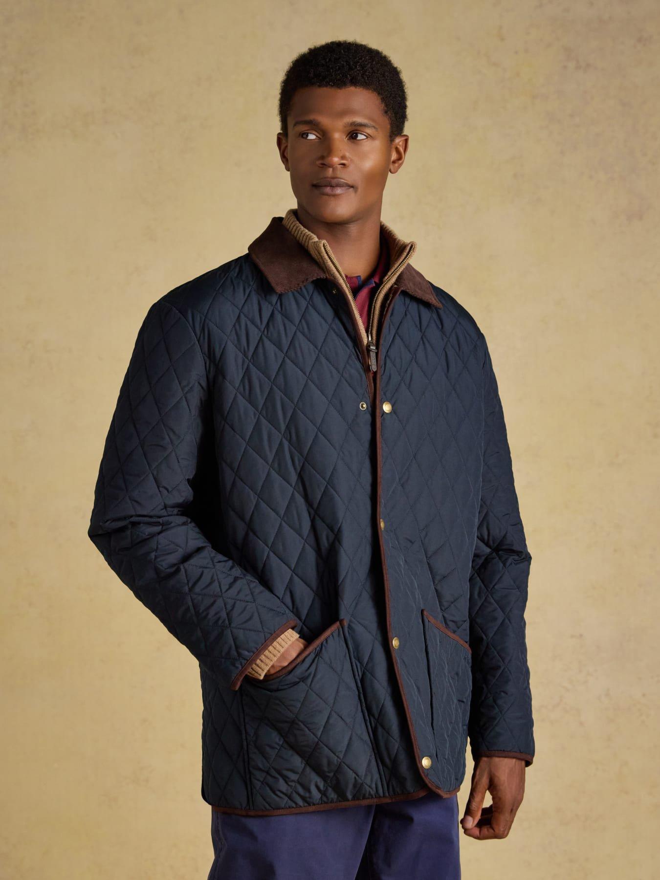 Image 1 of 7 of Joules Joules Lightweight Quilted Jacket- Navy