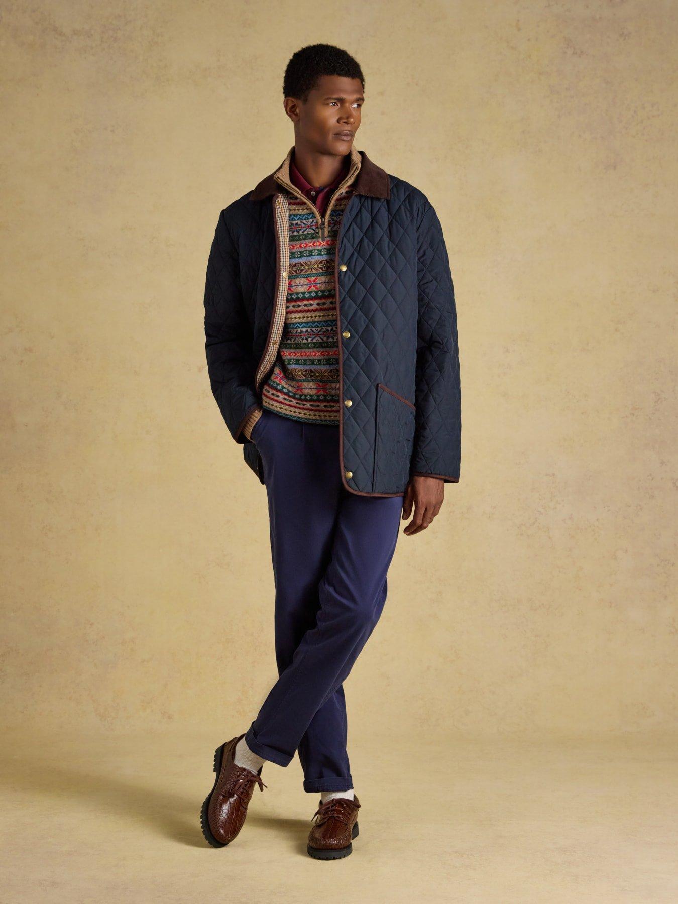 Image 3 of 7 of Joules Joules Lightweight Quilted Jacket- Navy