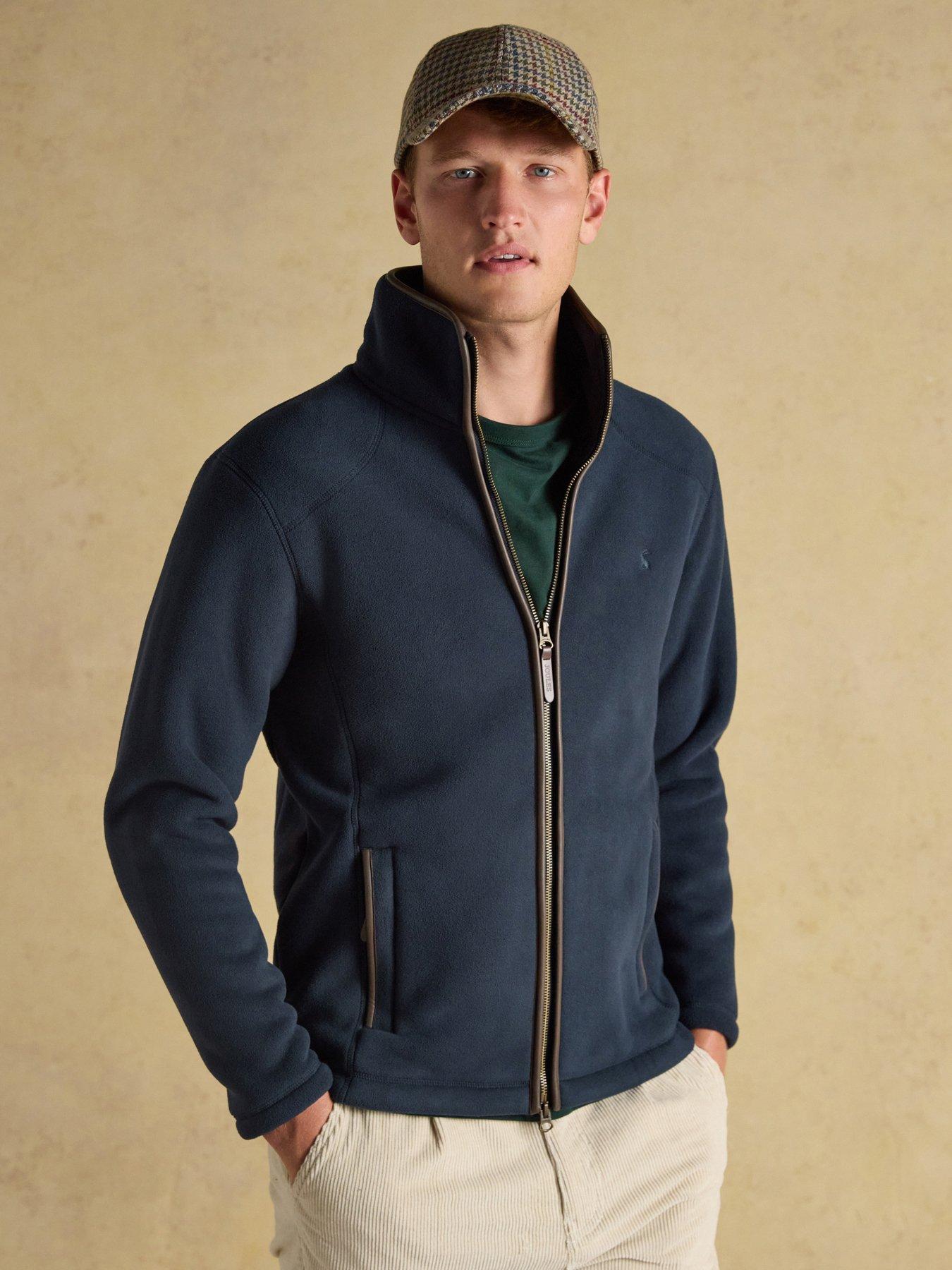 Image 1 of 7 of Joules Joules Heritage Fleece Full Zip Sweatshirt- Navy