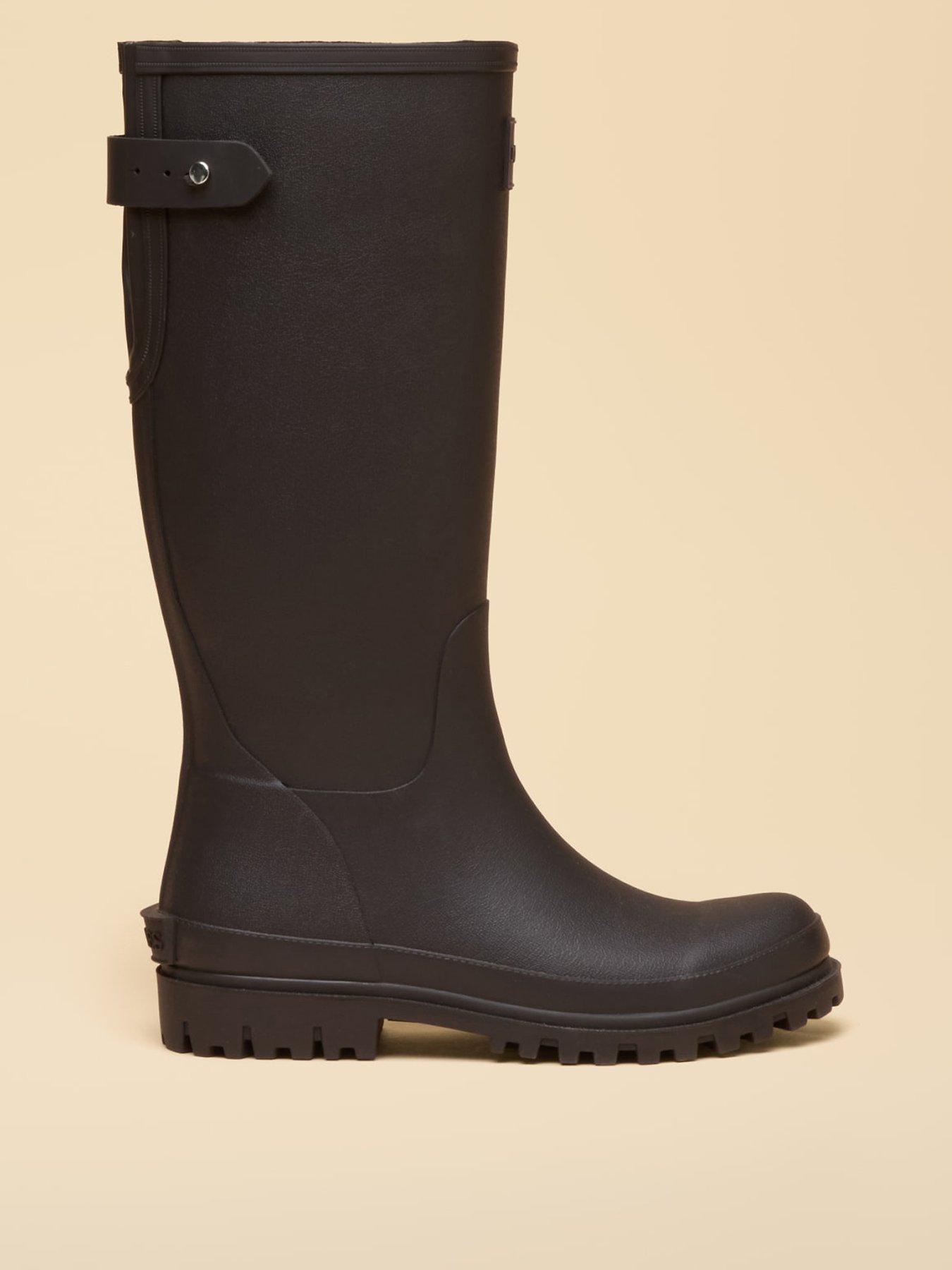 Image 1 of 6 of Joules Mens Tall Pull-On Tread Sole Wellington Boots - Black