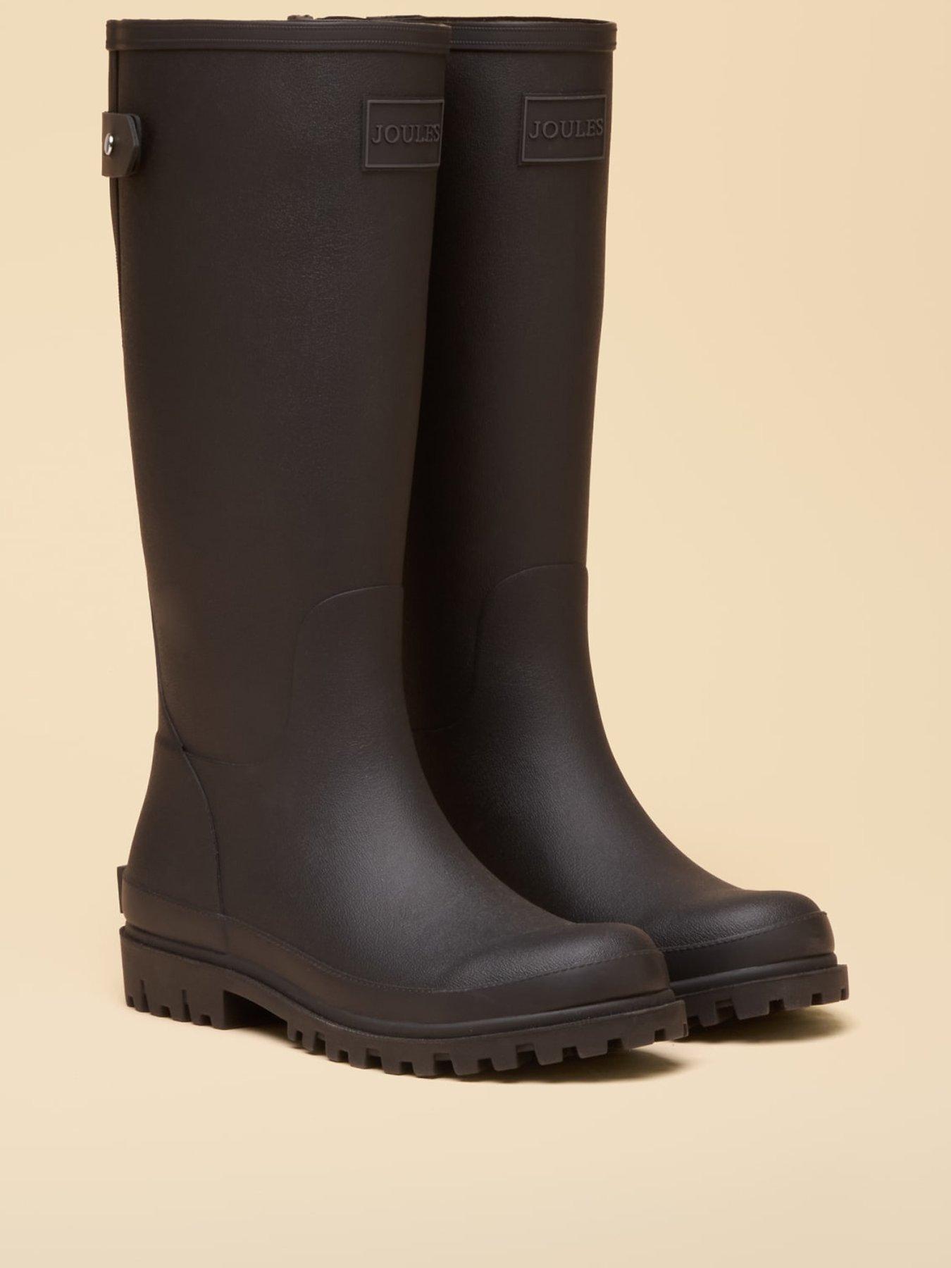 Image 2 of 6 of Joules Mens Tall Pull-On Tread Sole Wellington Boots - Black