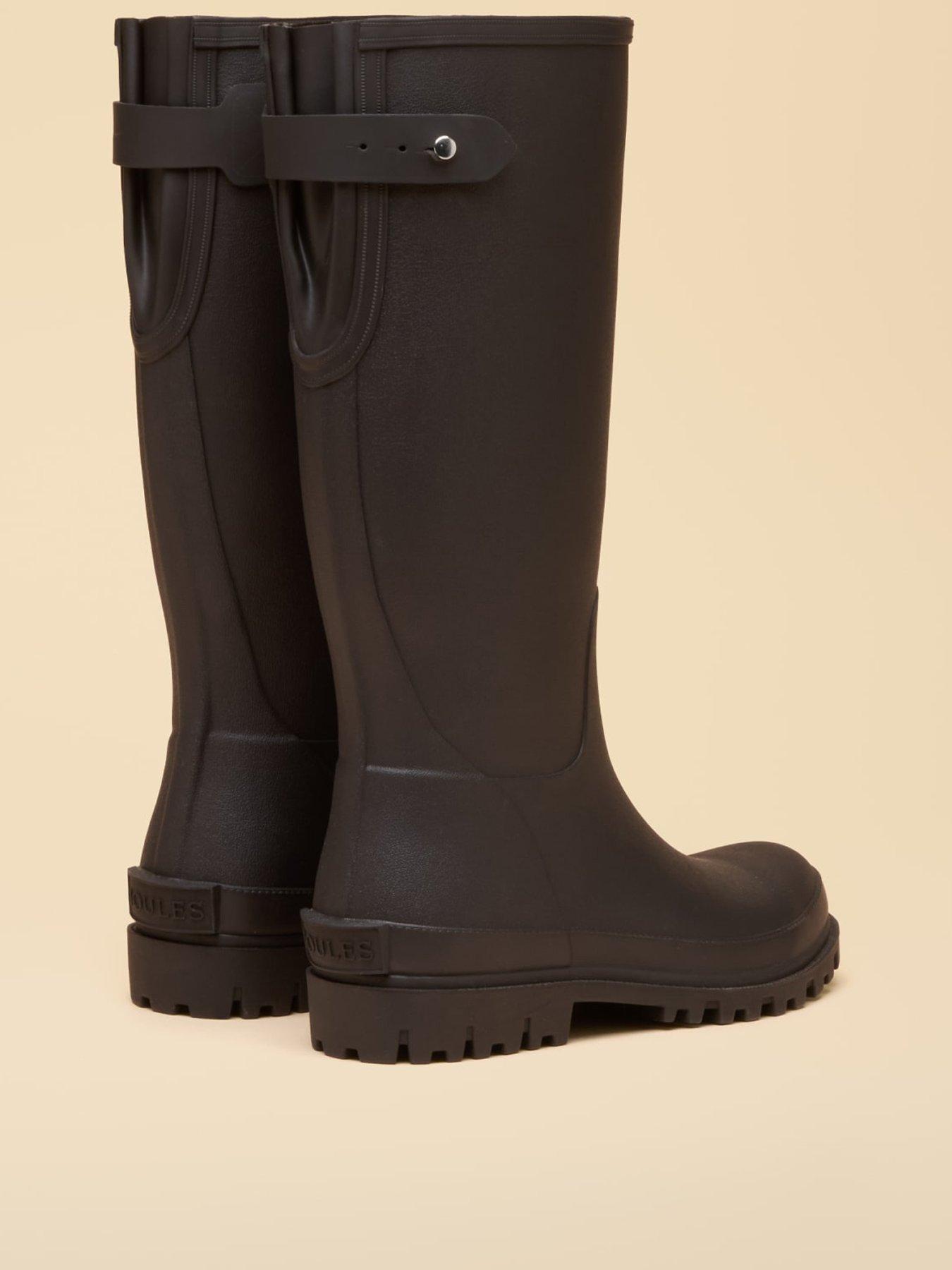 Image 3 of 6 of Joules Mens Tall Pull-On Tread Sole Wellington Boots - Black