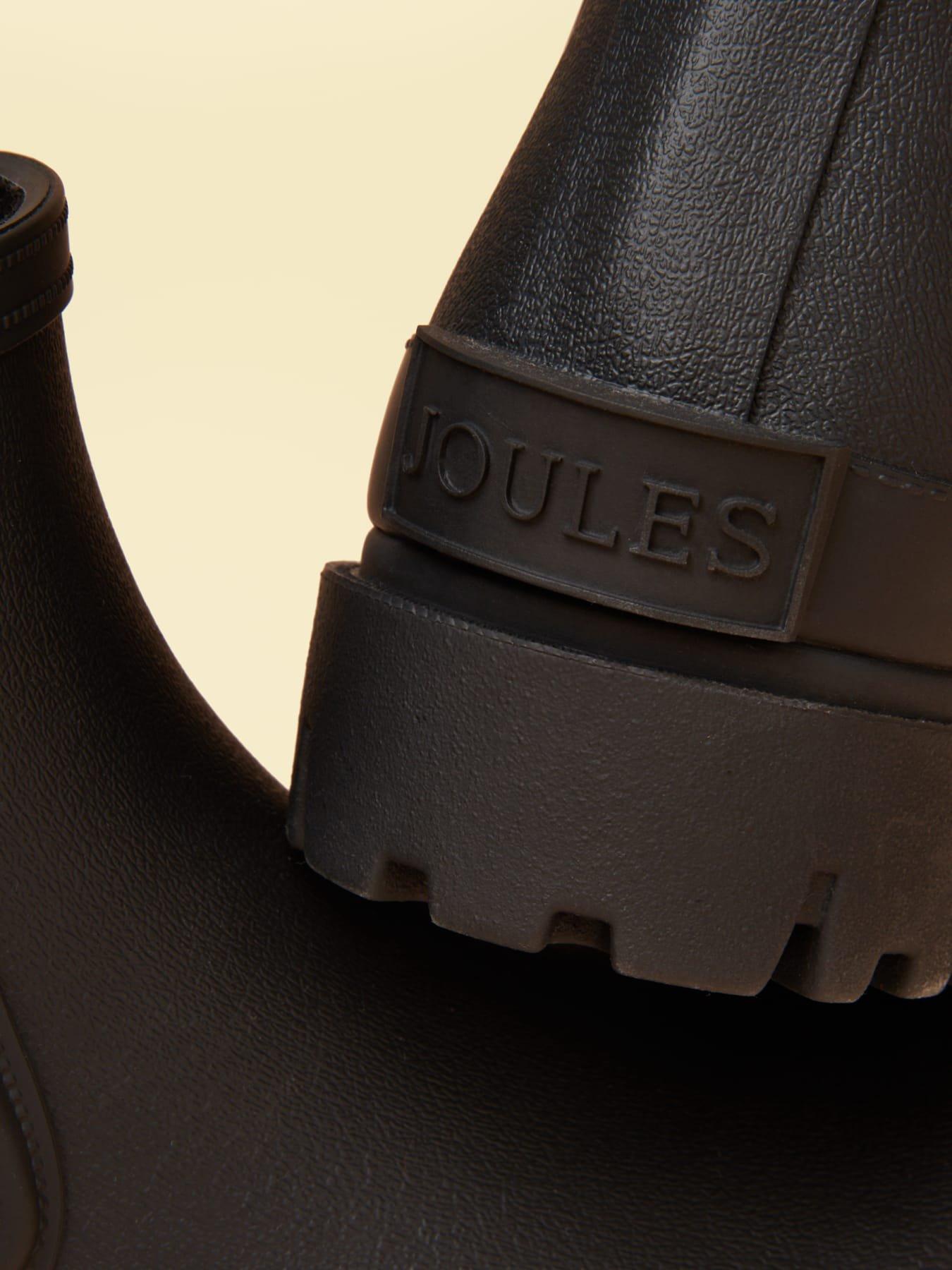 Image 5 of 6 of Joules Mens Short Pull-On Wellies Wellington Boots - Black