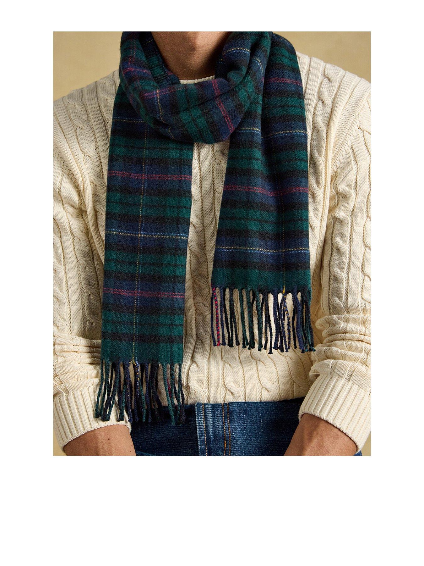 Image 1 of 6 of Joules Joules Langtree Check Scarf- Navy
