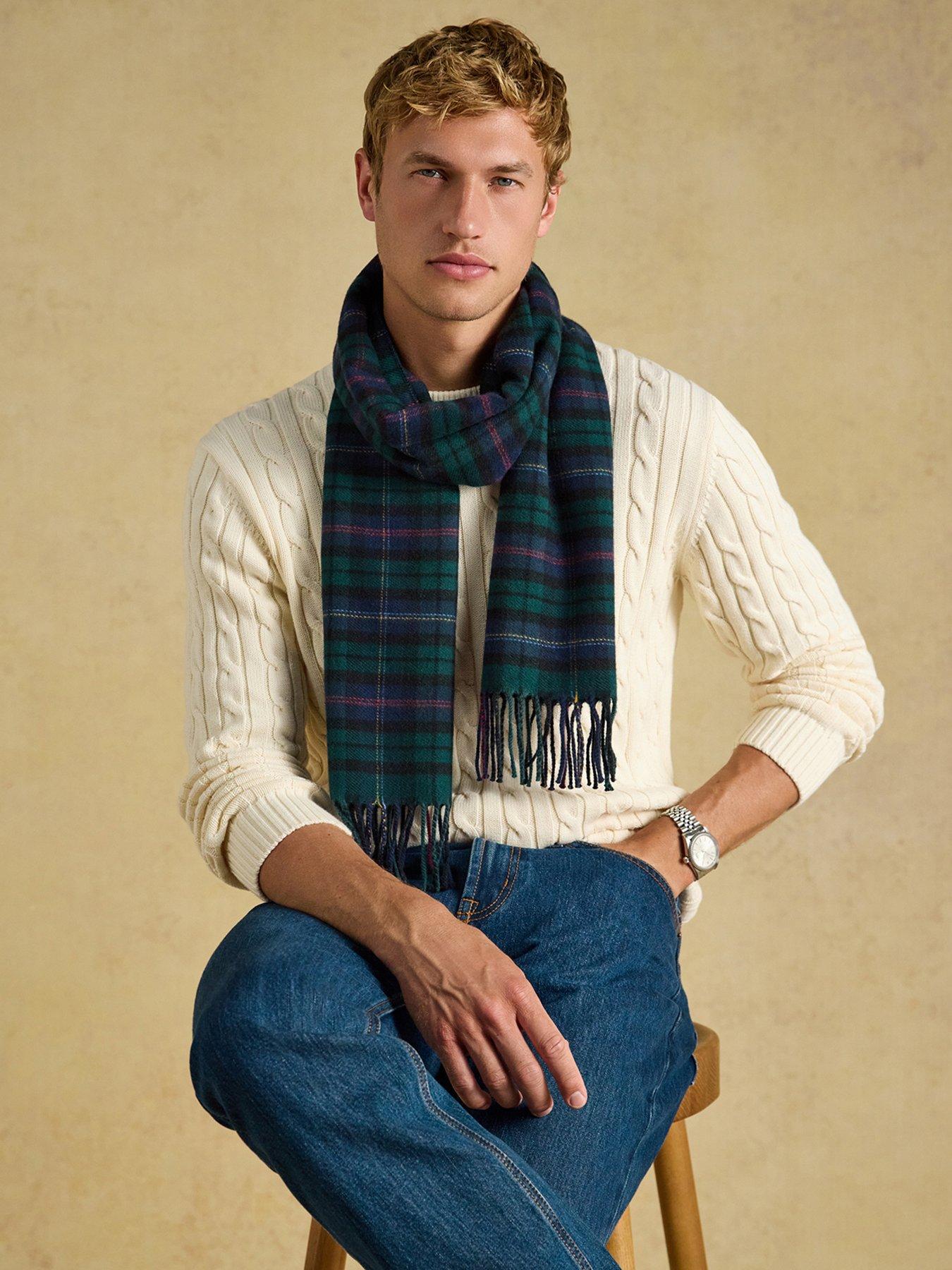 Image 2 of 6 of Joules Joules Langtree Check Scarf- Navy
