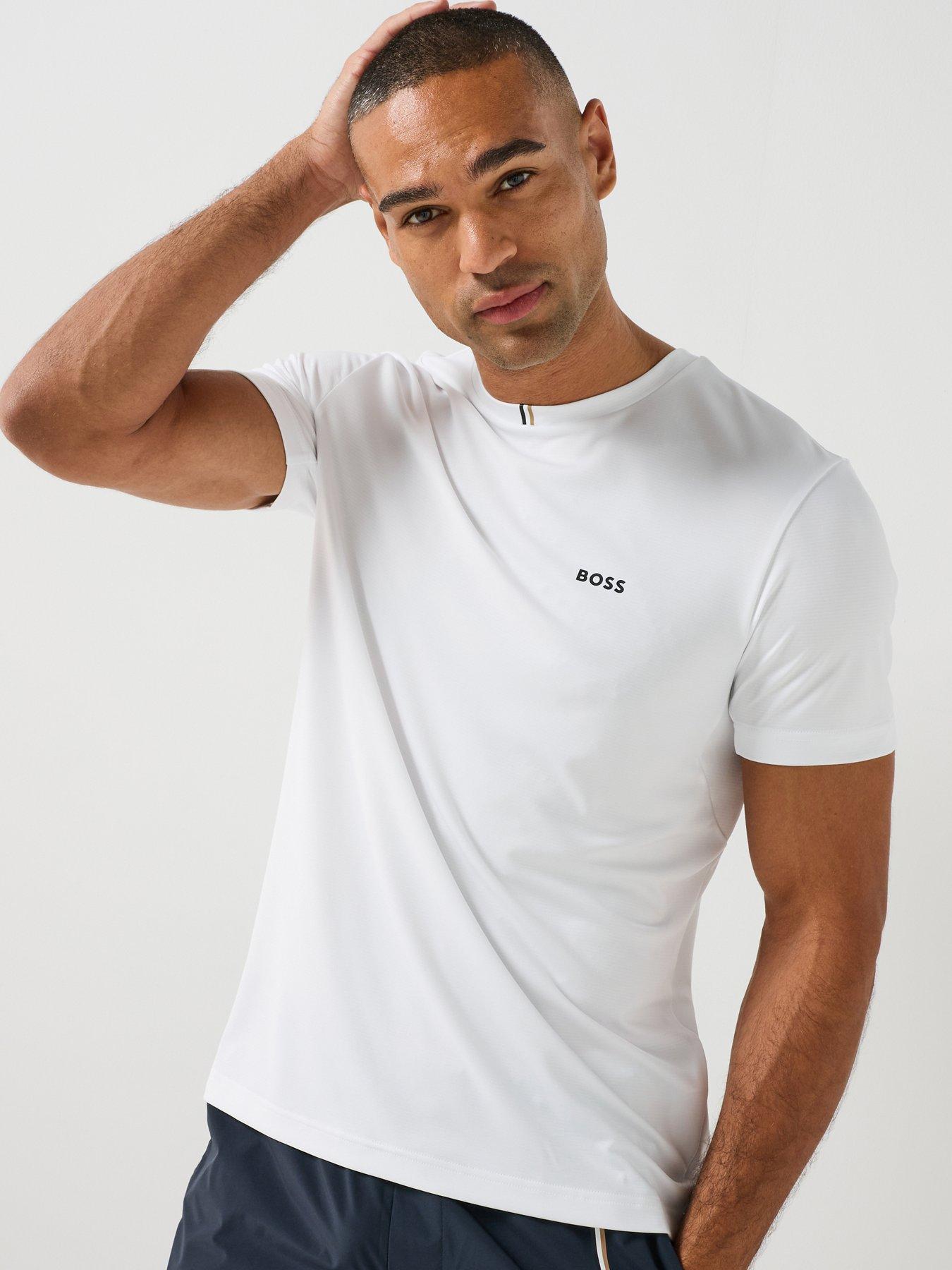 Image 1 of 6 of BOSS Mens Ts_Toc Game Nova Poly T-Shirt - White
