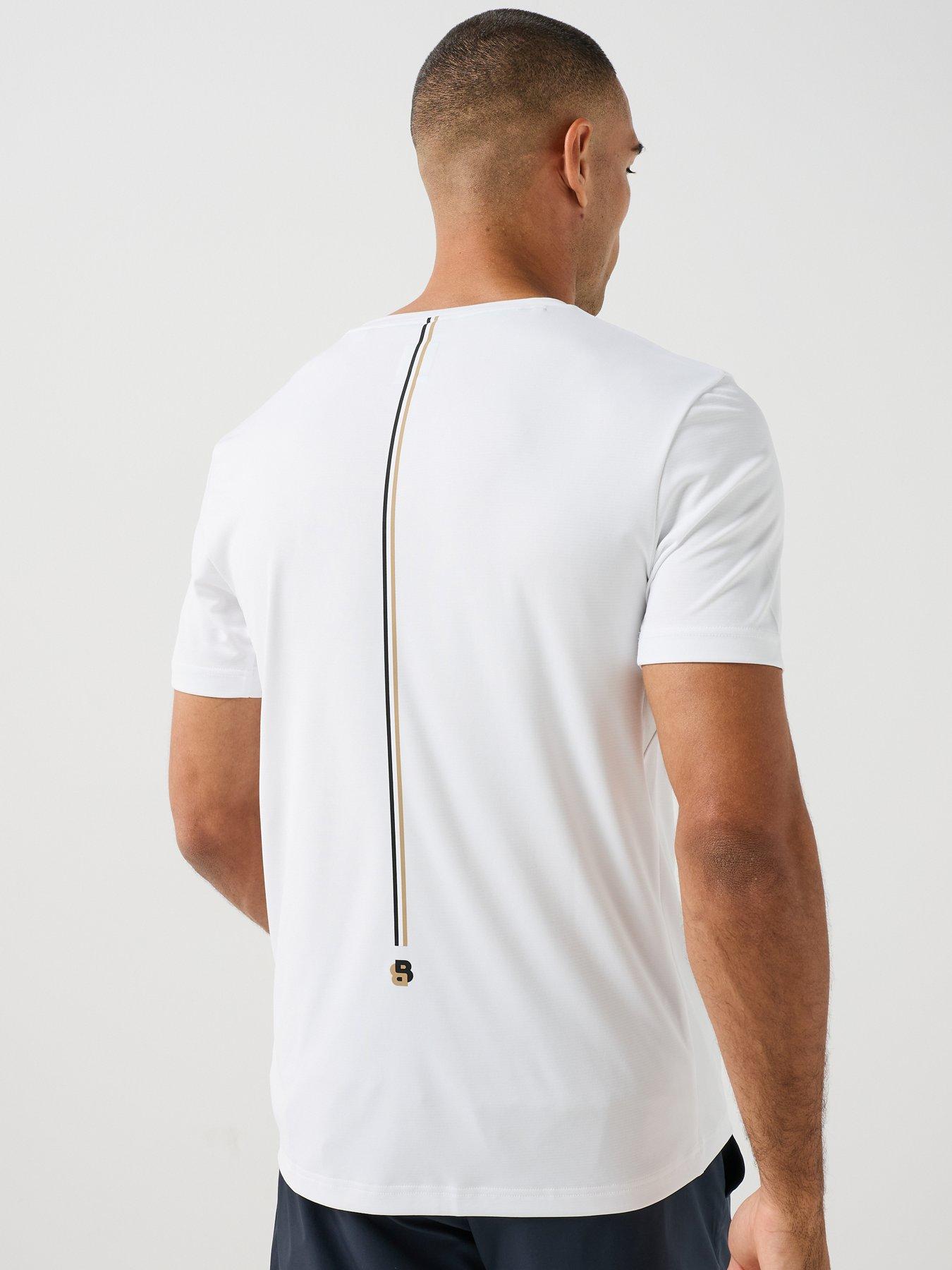Image 2 of 6 of BOSS Mens Ts_Toc Game Nova Poly T-Shirt - White