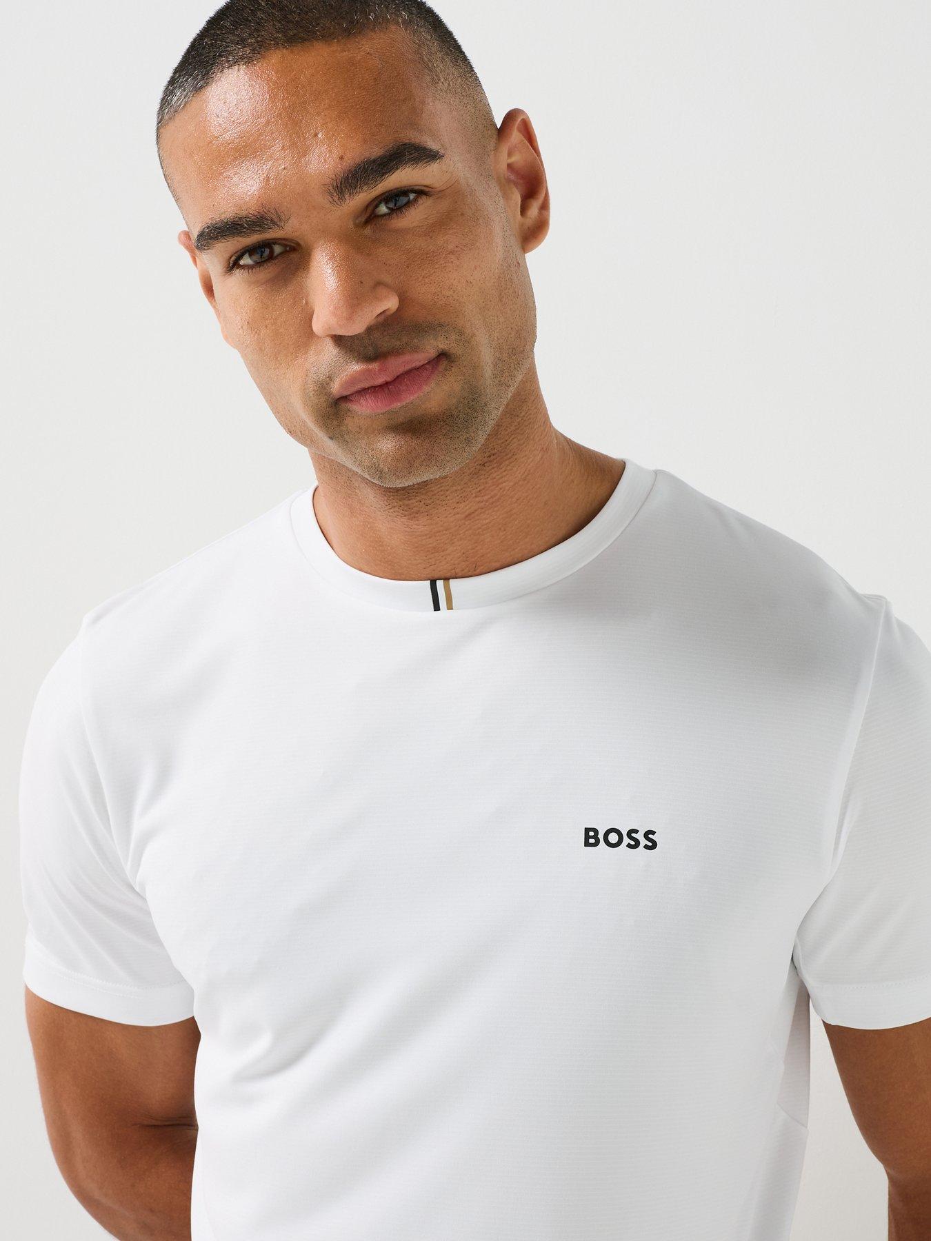 Image 4 of 6 of BOSS Mens Ts_Toc Game Nova Poly T-Shirt - White