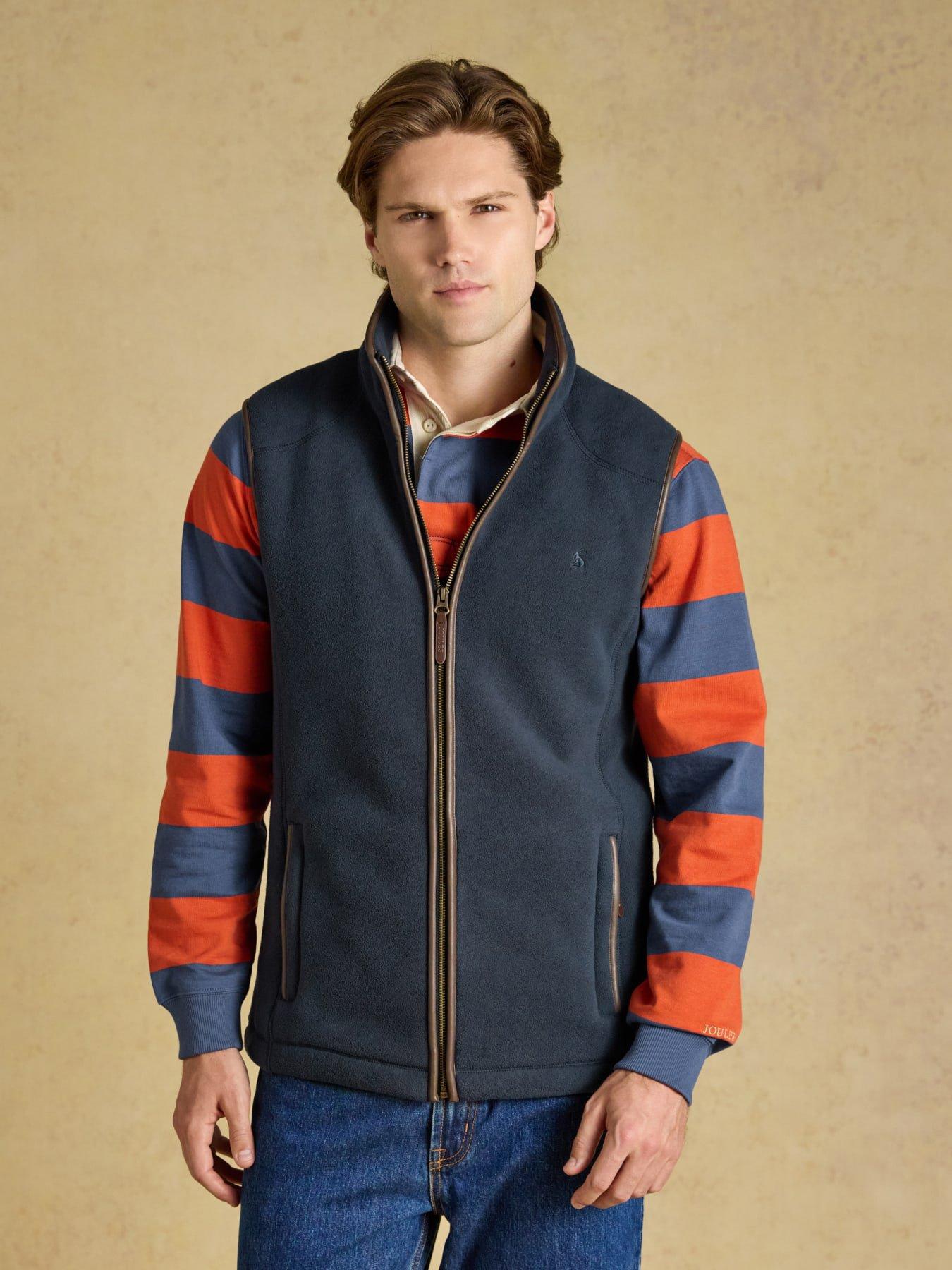 Image 1 of 7 of Joules Joules Heritage Fleece Gilet- Navy