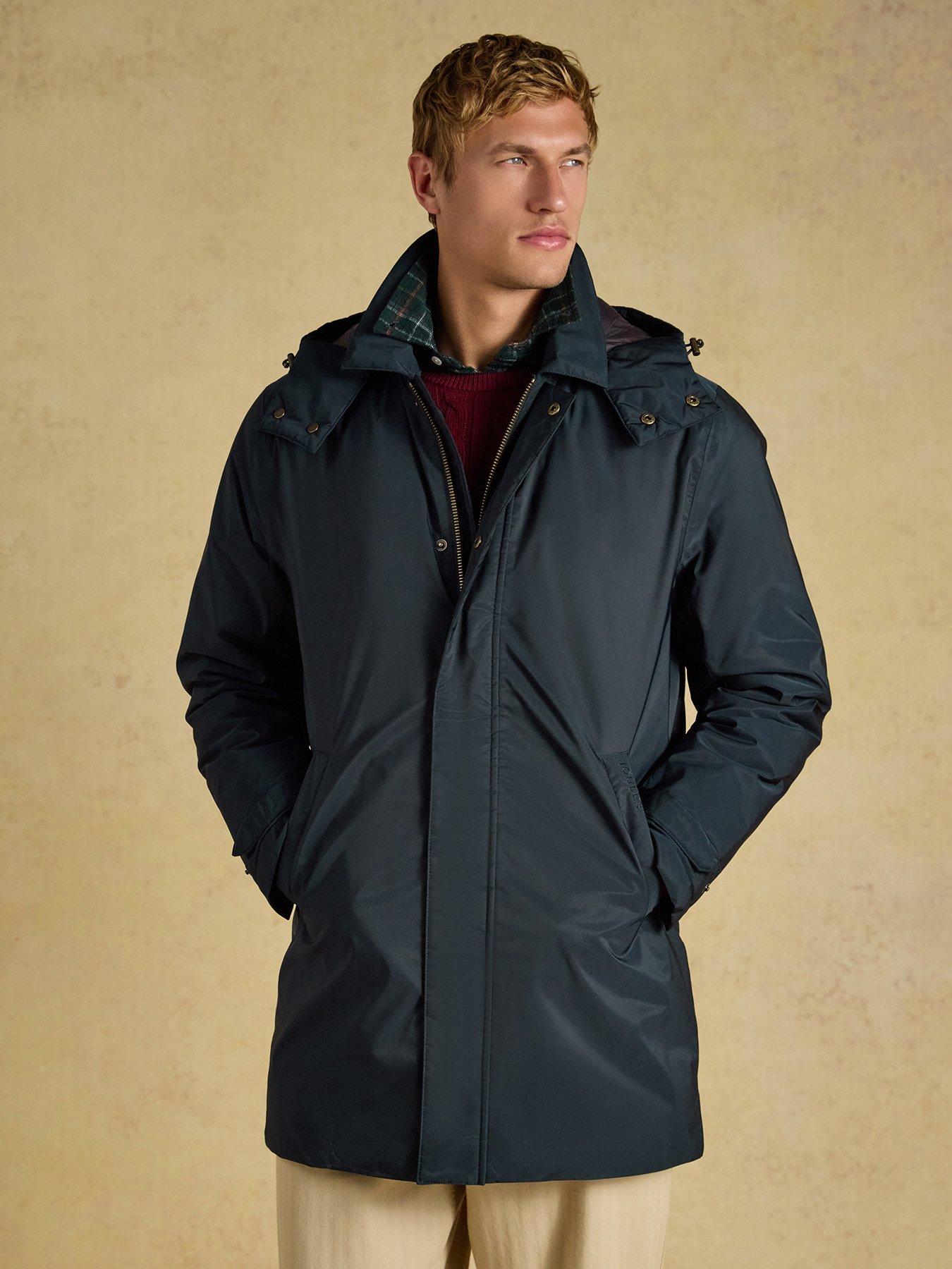 Image 1 of 7 of Joules Joules Clarendon Long Padded Jacket- Navy